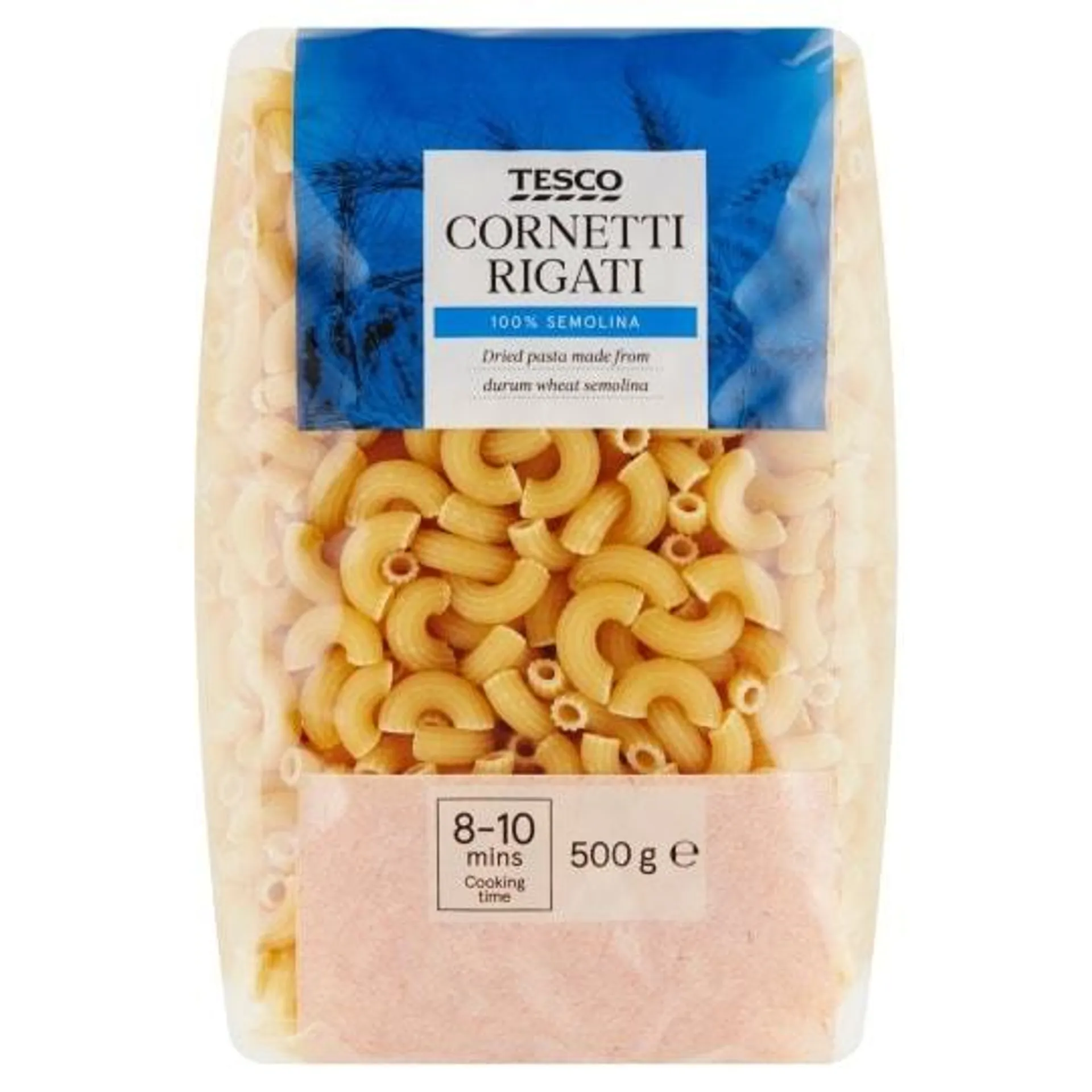 Tesco Cornetti Rigati semolinové sušené 500g