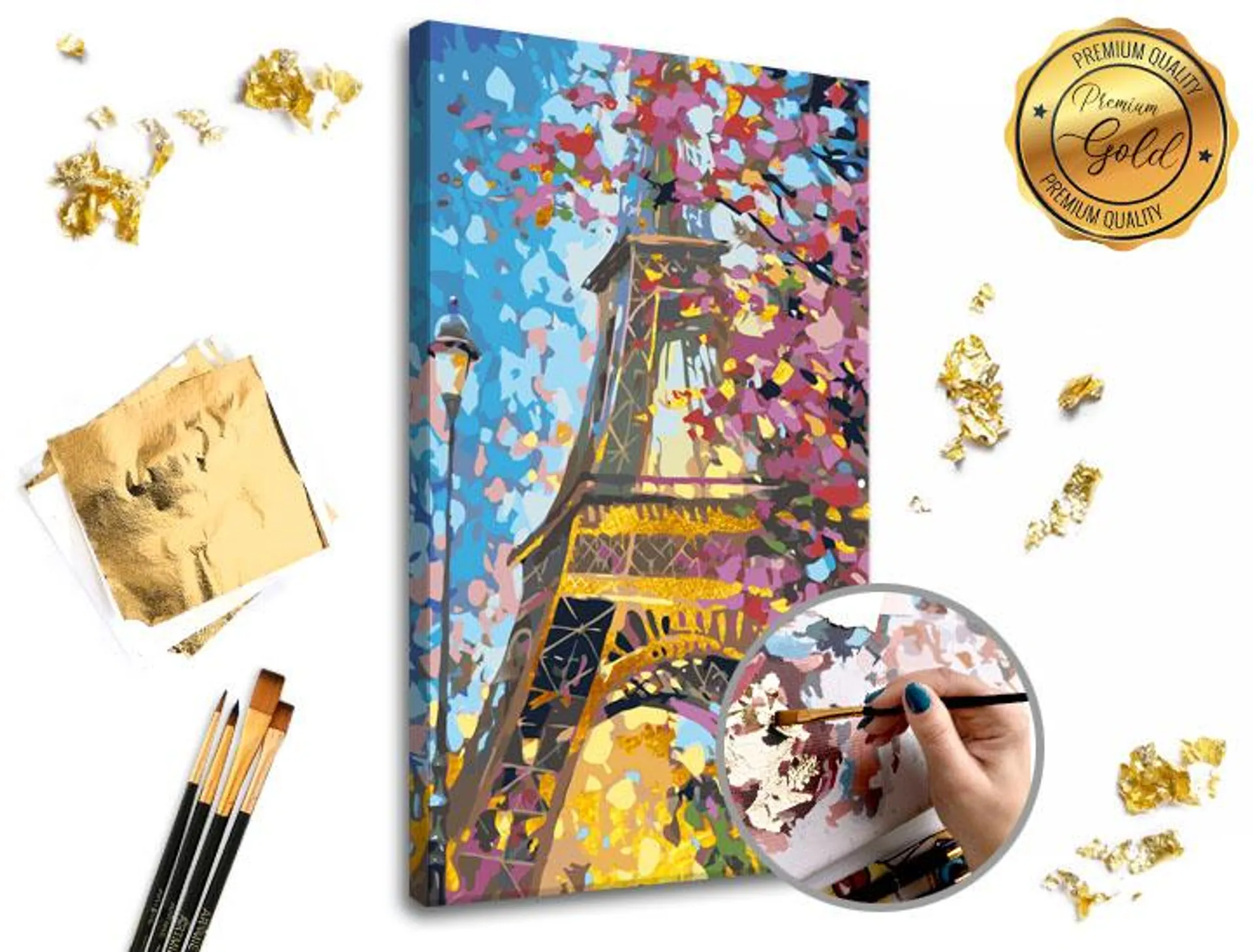 Festés számok szerint PREMIUM GOLD - Eiffel Tower