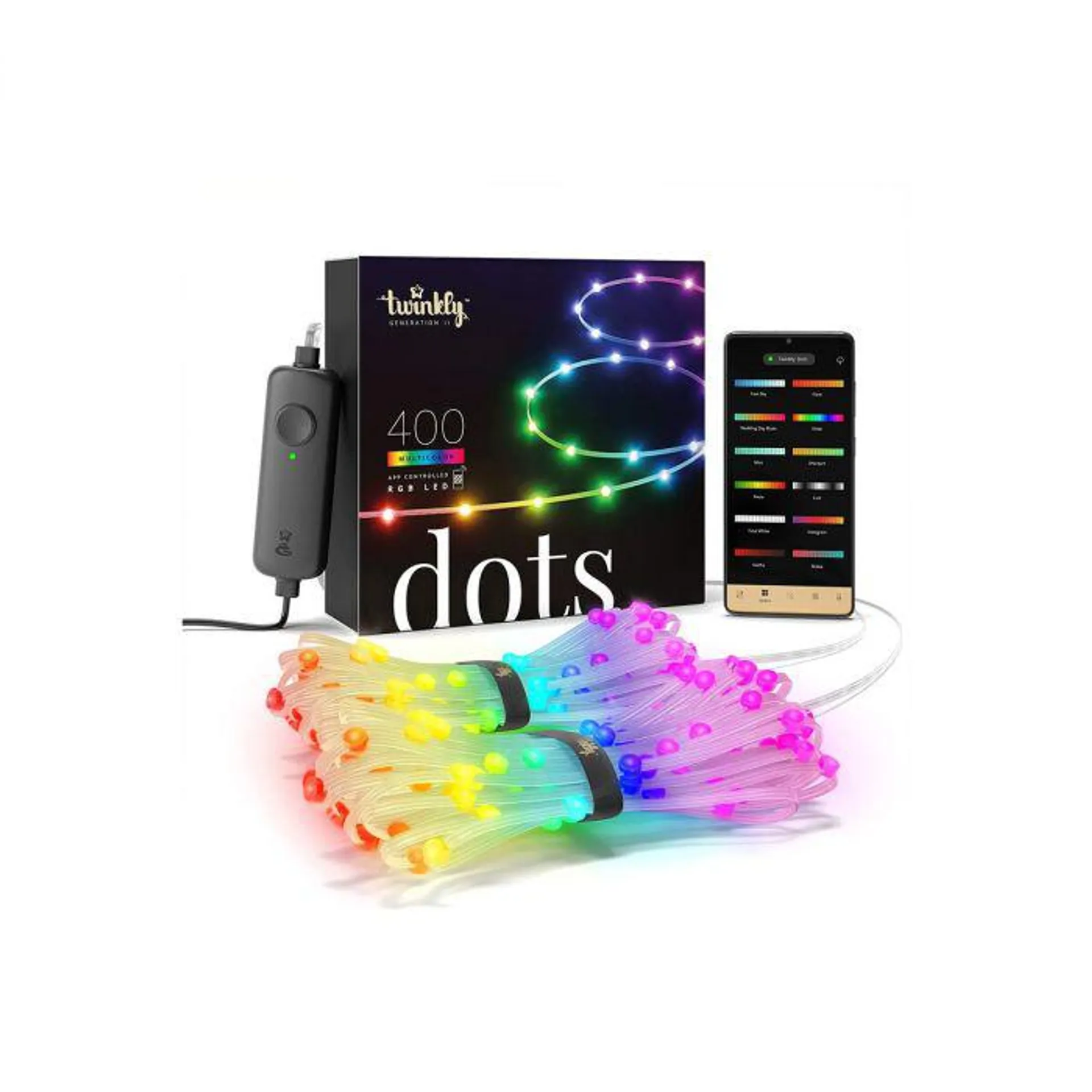 Twinkly – Dots 400 LED / 20 meters - Multicolor - átlátszó