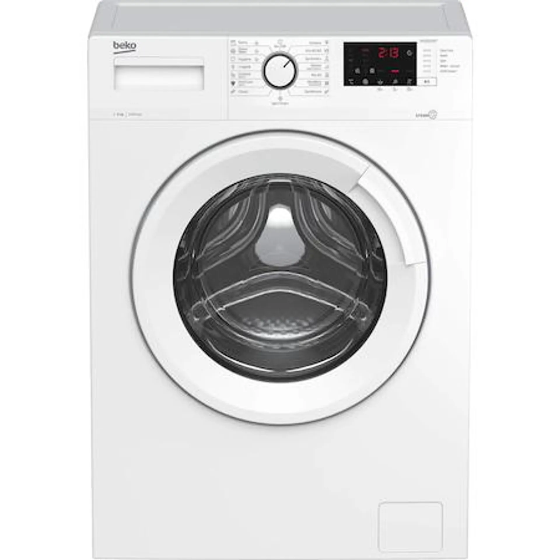 Beko WUE-6512 XWST elöltöltős mosógép, 6kg, 1000 ford/perc, E energiaosztály, Hygiene+ SteamCure, Drum Clean SteamCure, Fehér