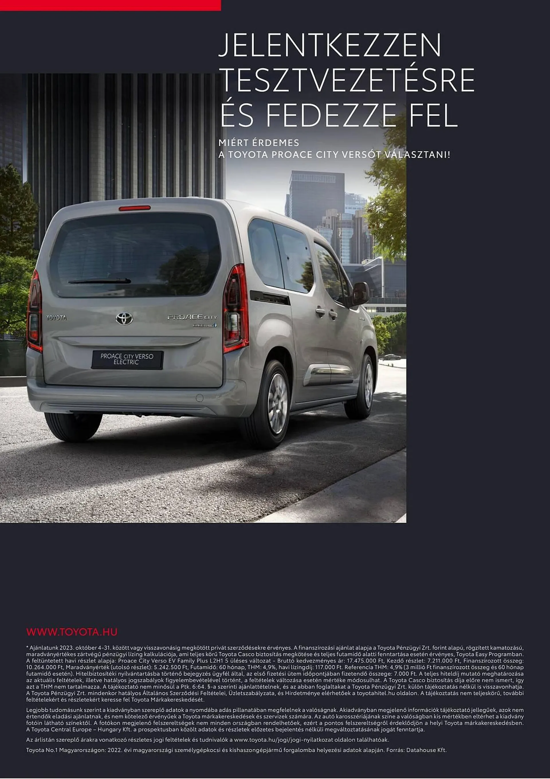 Katalógus Toyota PROACE CITY VERSO EV akciós újság november 15.-tól november 15.-ig 2024. - Oldal 9