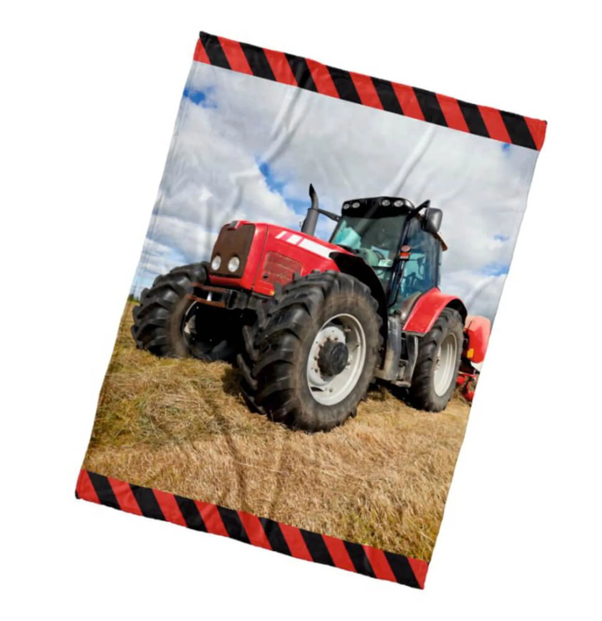 Gyerek takaró - Piros traktor