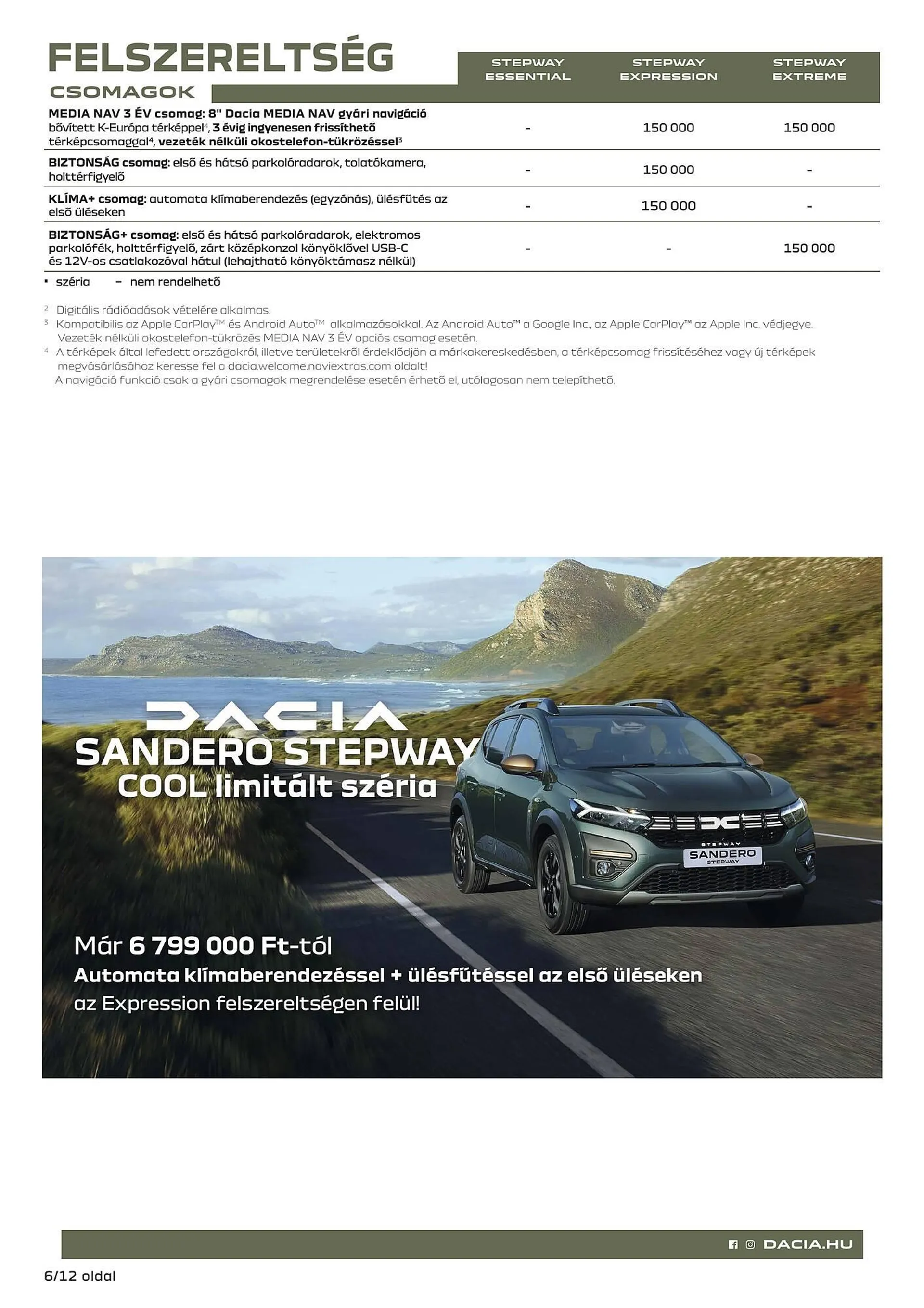 Katalógus Dacia Sandero Stepway akciós újság július 5.-tól december 31.-ig 2024. - Oldal 6