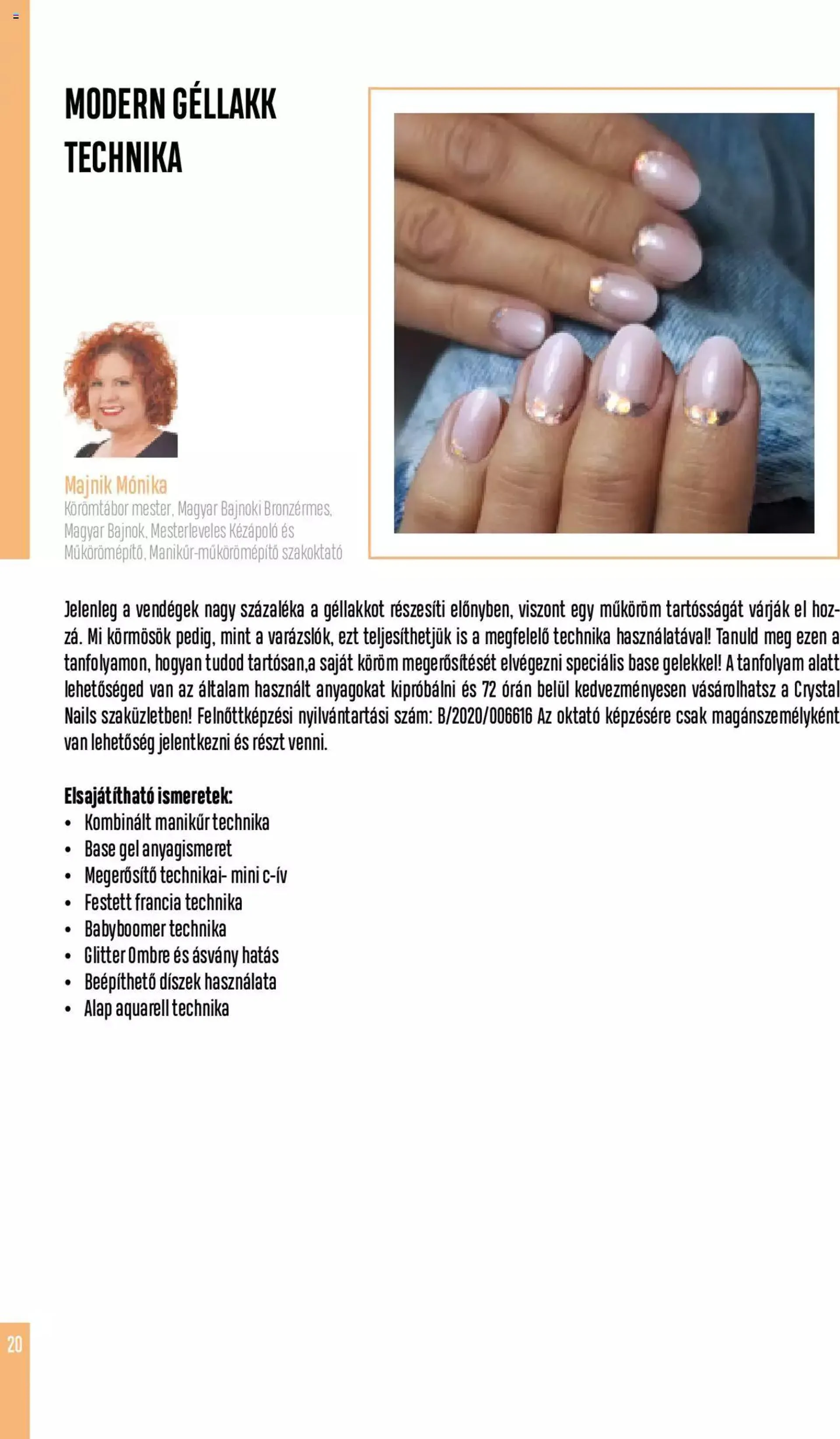 Katalógus Crystal Nails - Tavasz oktatási kézikönyv március 6.-tól december 31.-ig 2023. - Oldal 20