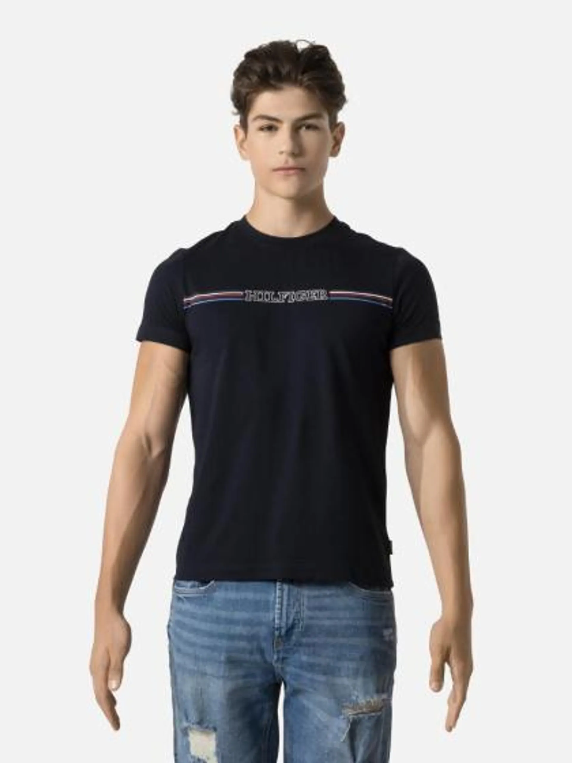 TommyHilfiger STRIP CHEST TEE