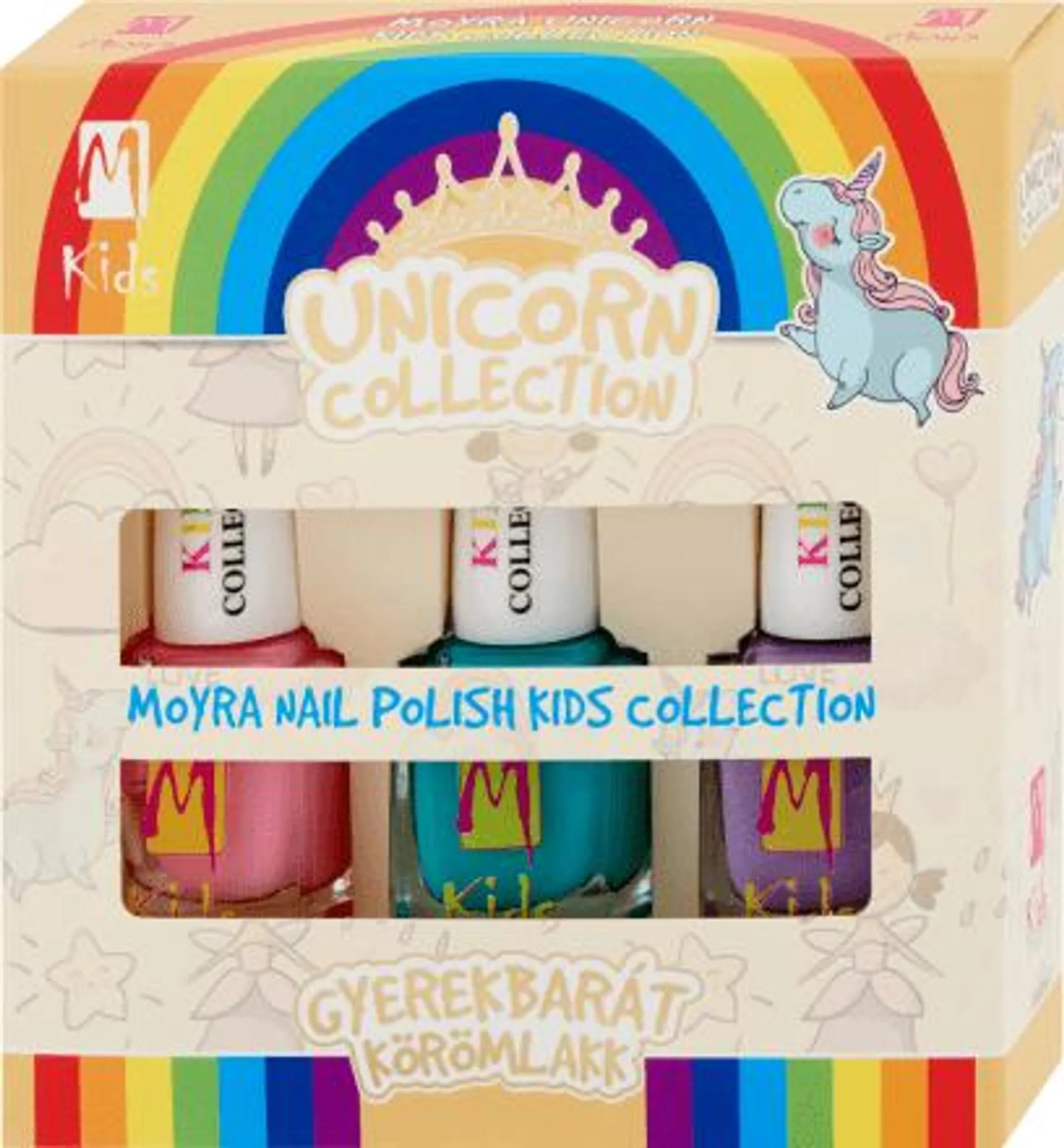 Körömlakk szett, Unicorn Collection, gyerekbarát, 3X7 ML, 21 ml