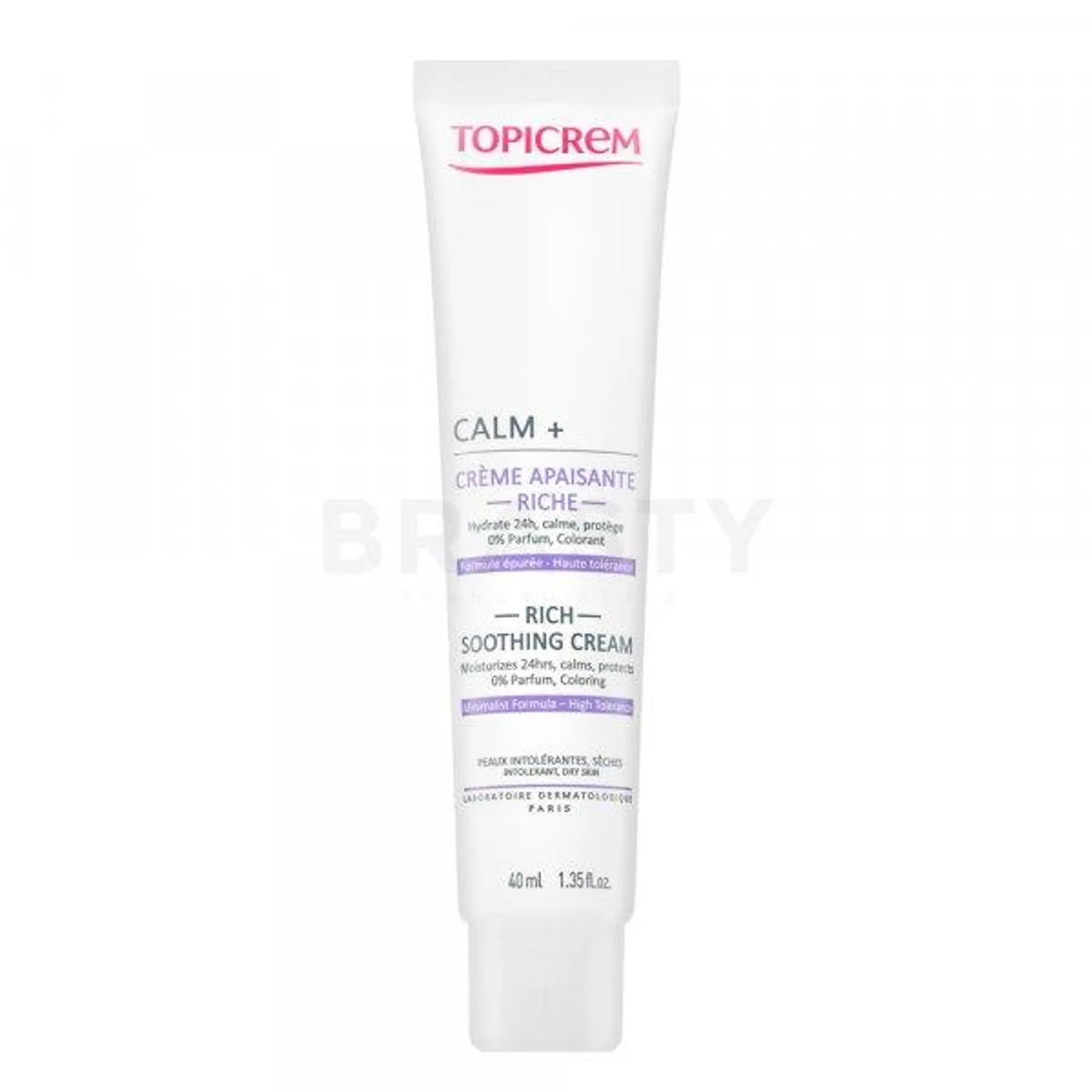 Topicrem Calm+ Rich Soothing Cream Tápláló krém hidratáló hatású 40 ml