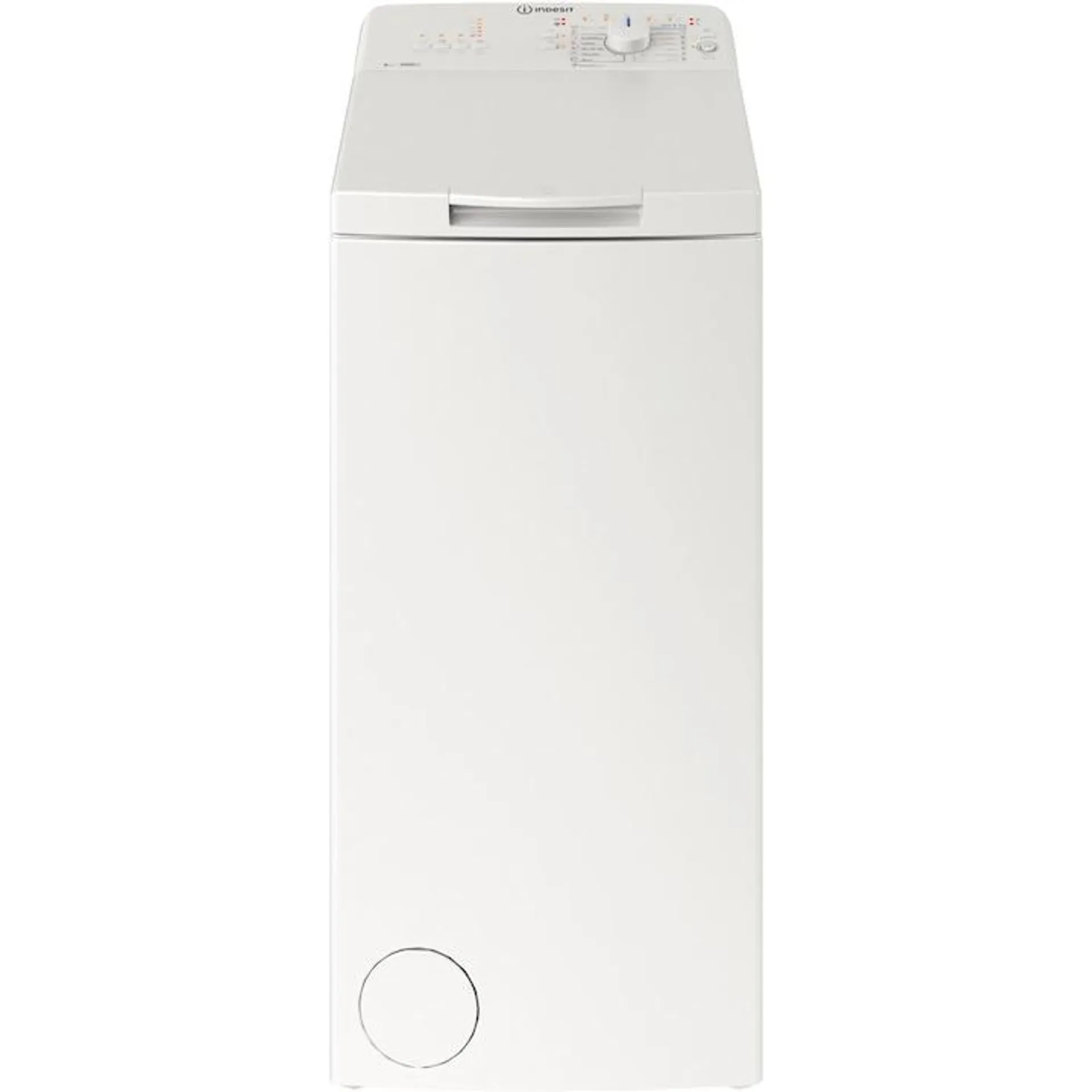 INDESIT BTW L60400 EE/N Felültöltős mosógép, 6 kg, 1000 ford/perc, LED kijelző, Turn&Go, C energiaosztály, Fehér