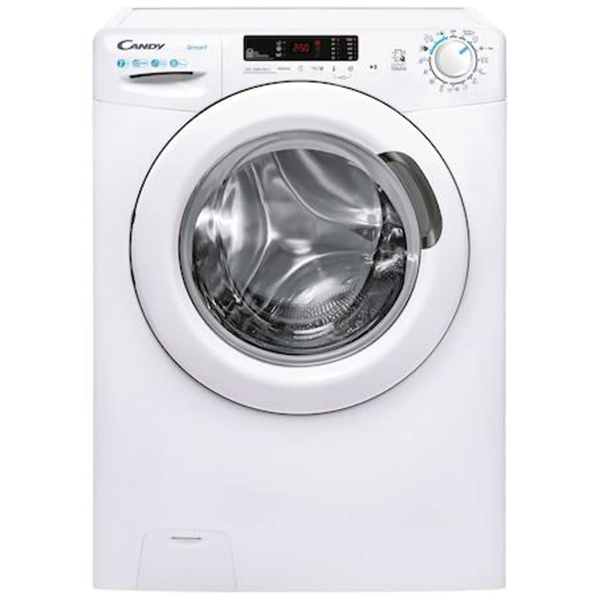 Candy Smart CS4 1072/1-S keskeny mosógép, 7 kg, 1000 rpm, D energiaosztály, Easy Iron, Súlyérzékelő, Fehér