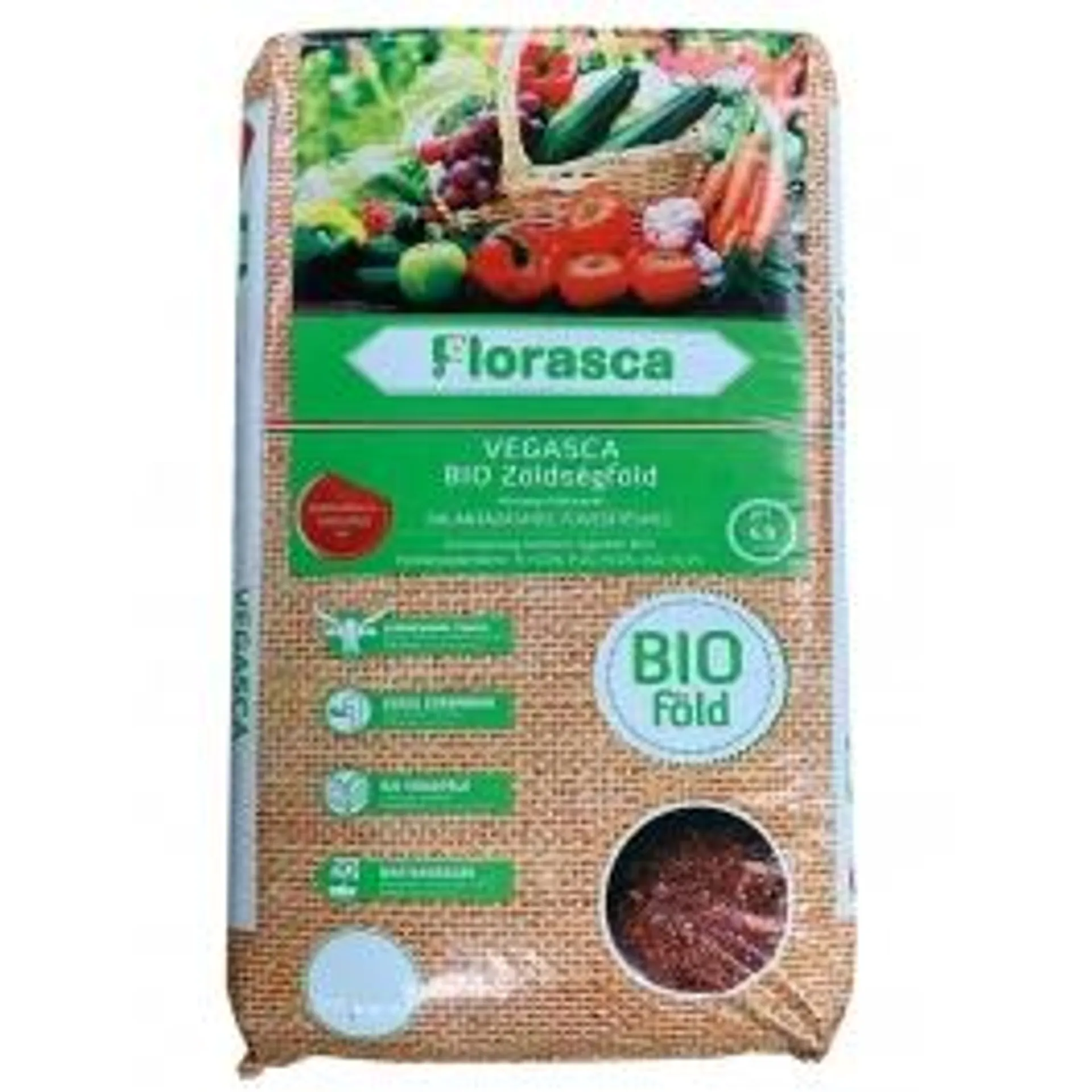 FLORASCA BIO VEGASCA - zöldség- és palántaföld (40L)