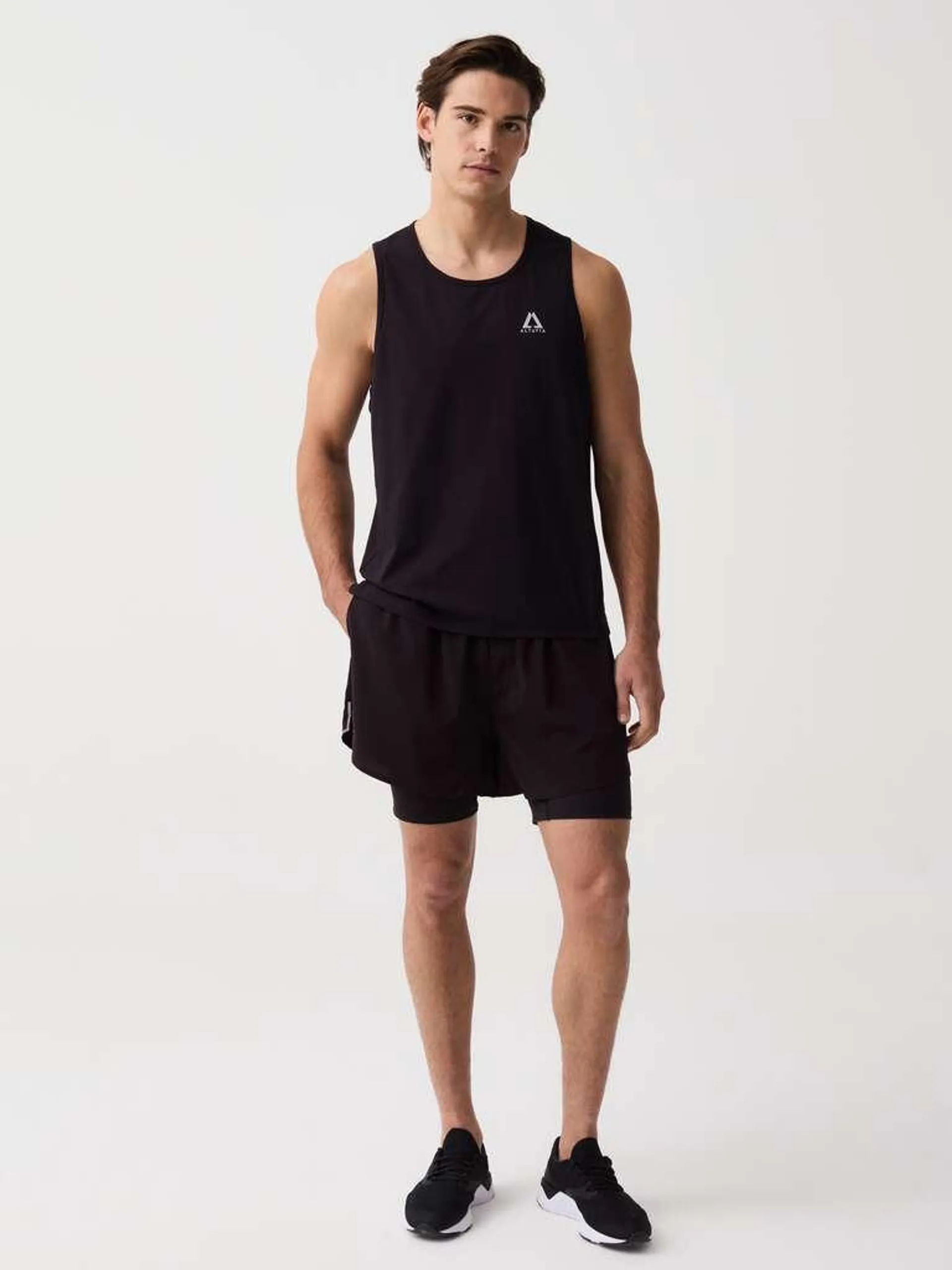 Black Altavia running shorts