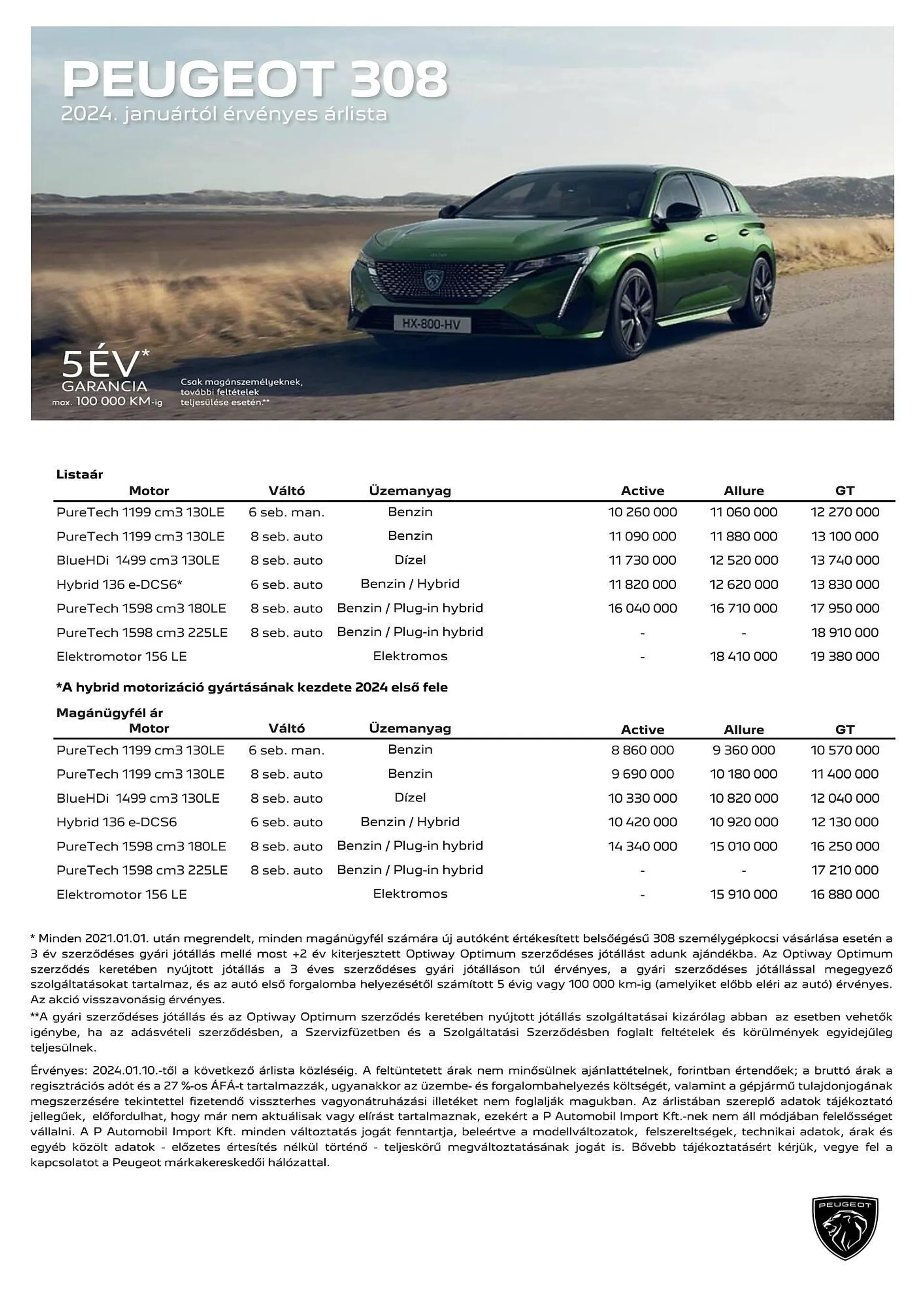 Peugeot 308 akciós újság - február 6. június 30. 2024. - Page 2