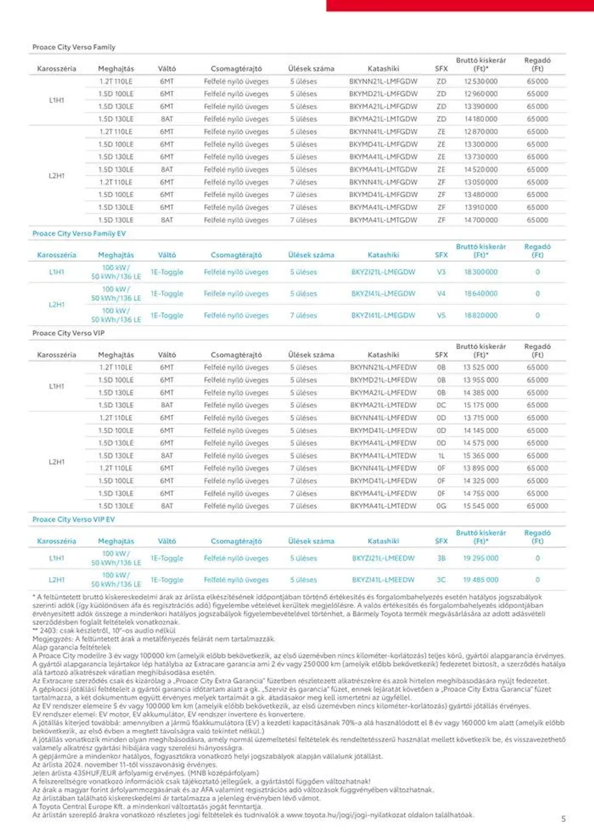 Katalógus Toyota Proace City Verso ICE november 27.-tól november 27.-ig 2025. - Oldal 5