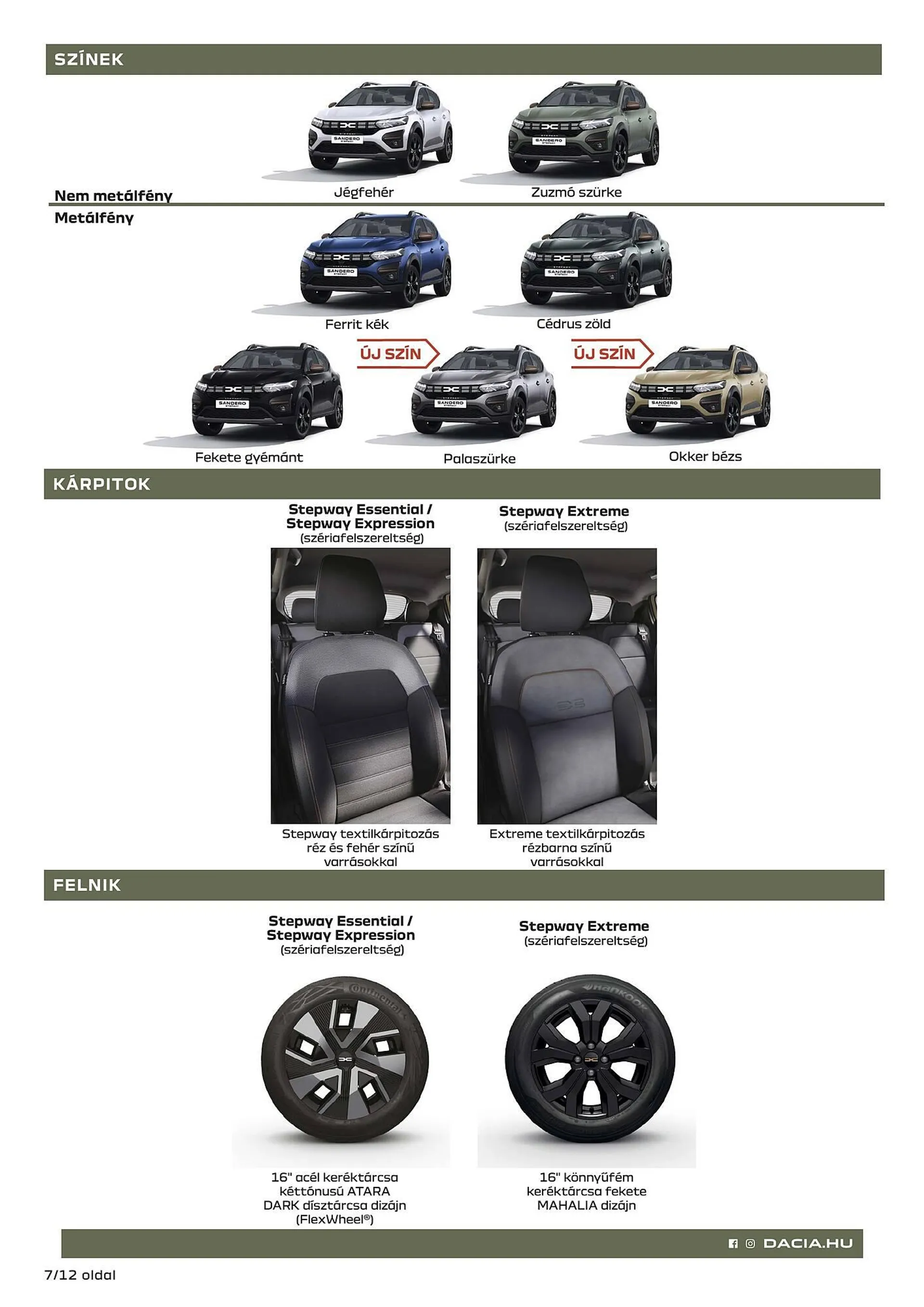 Katalógus Dacia Sandero Stepway akciós újság július 5.-tól december 31.-ig 2024. - Oldal 7