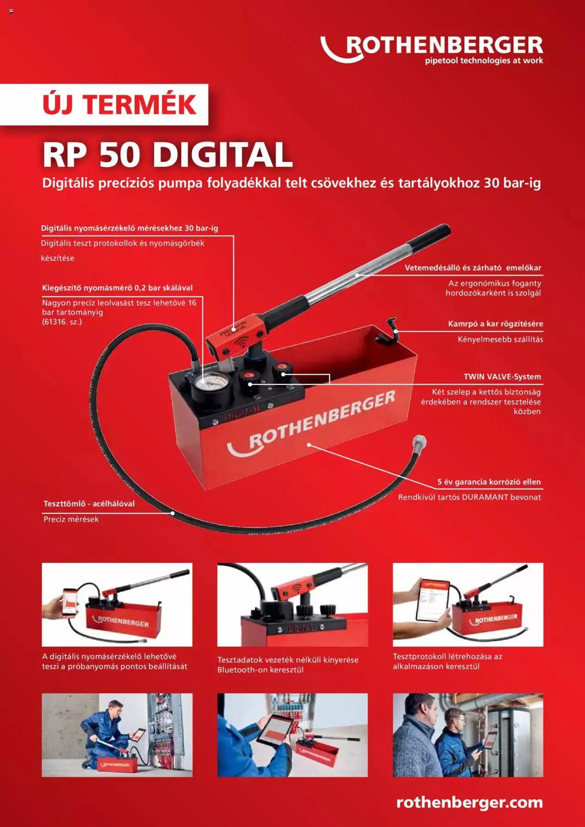 Rothenberger - RP 50 digitális próbapumpa