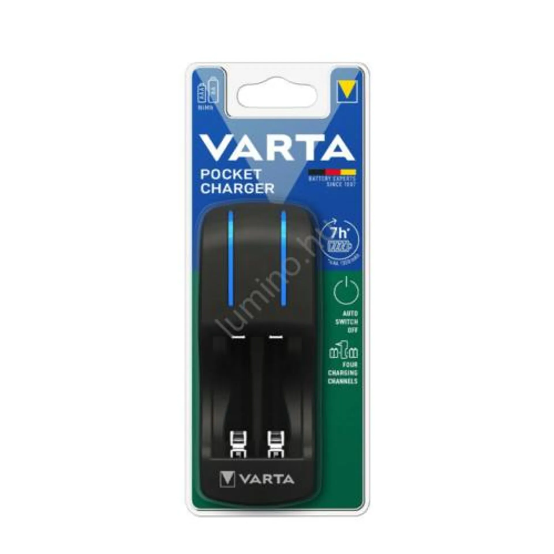 VARTA Pocket akkutöltő ÜRES AA és AAA akkuk (4db) töltésére