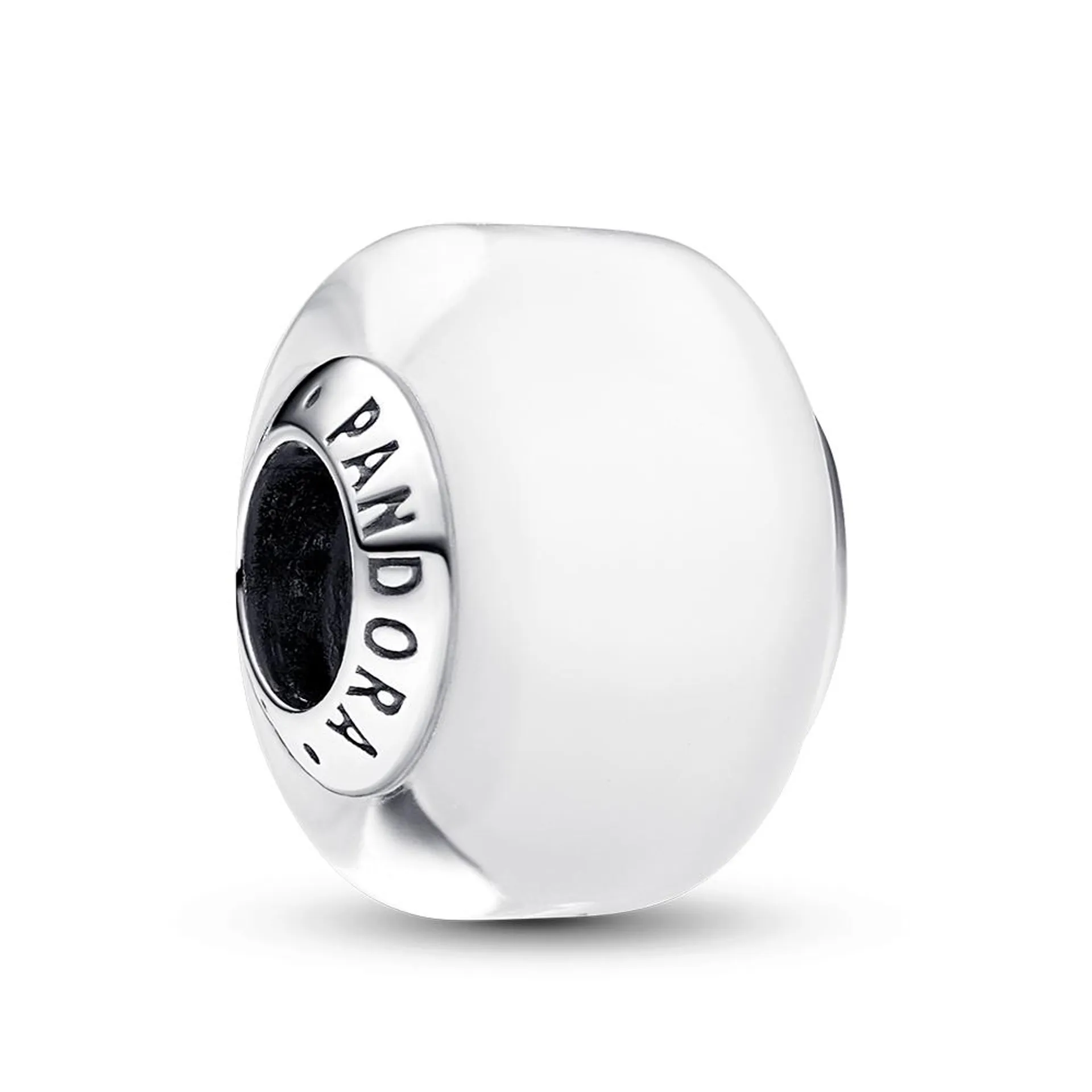 PANDORA Fehér mini muránói üveg charm