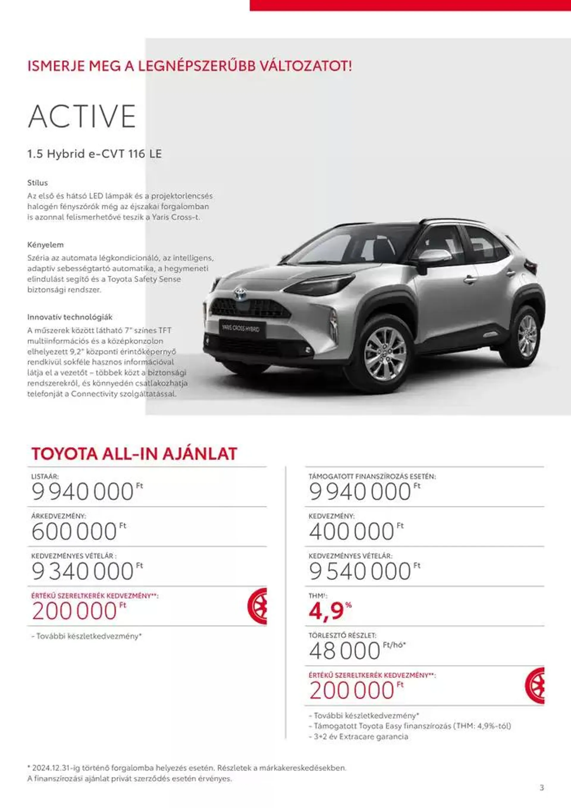 Katalógus Toyota Új YARIS CROSS október 3.-tól október 3.-ig 2025. - Oldal 3