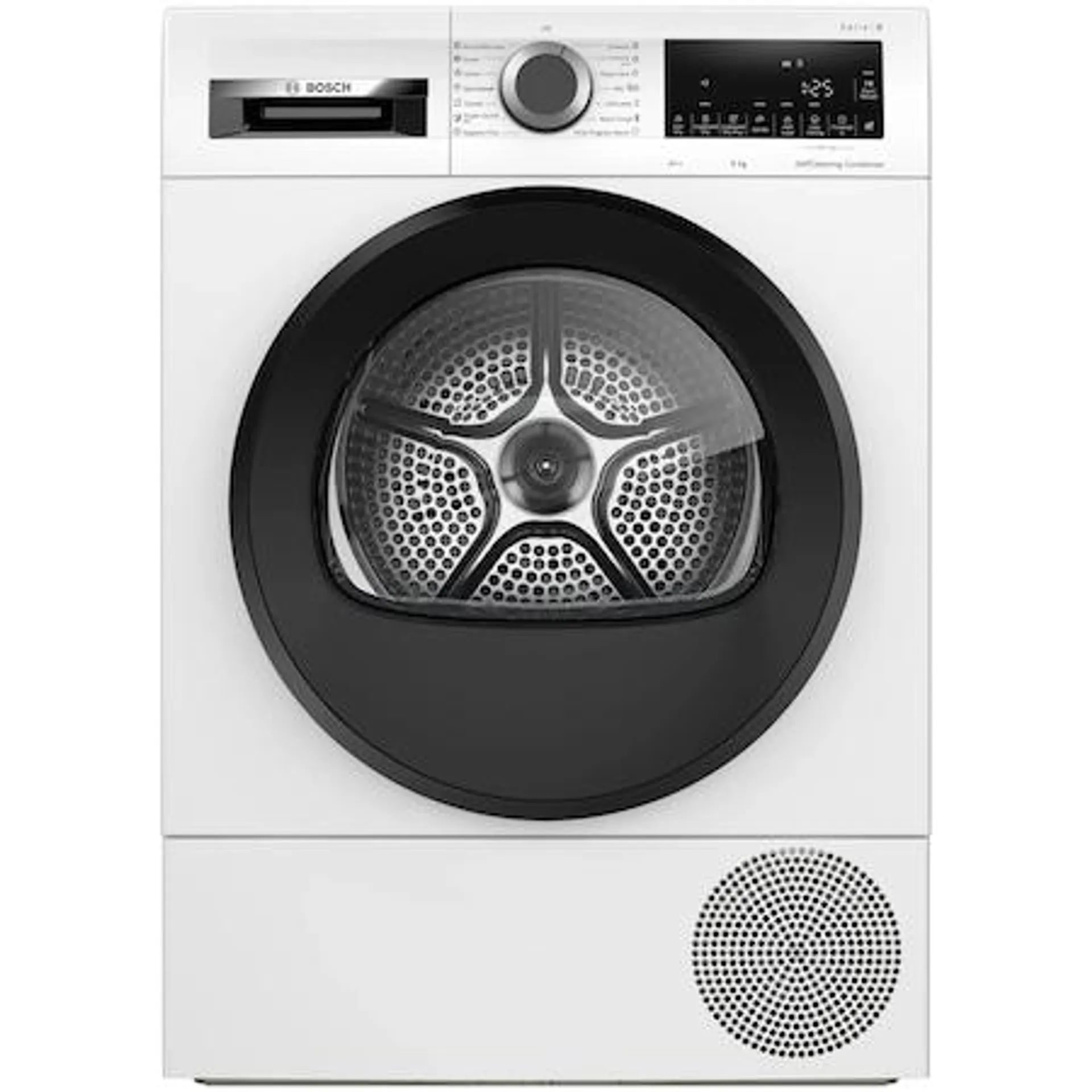 Bosch WQG14500BY Serie 6 Hőszivattyús kondenzációs szárítógép, 9 kg, Prémium TouchControl, AutoDry, A++ energiaosztály, Fehér