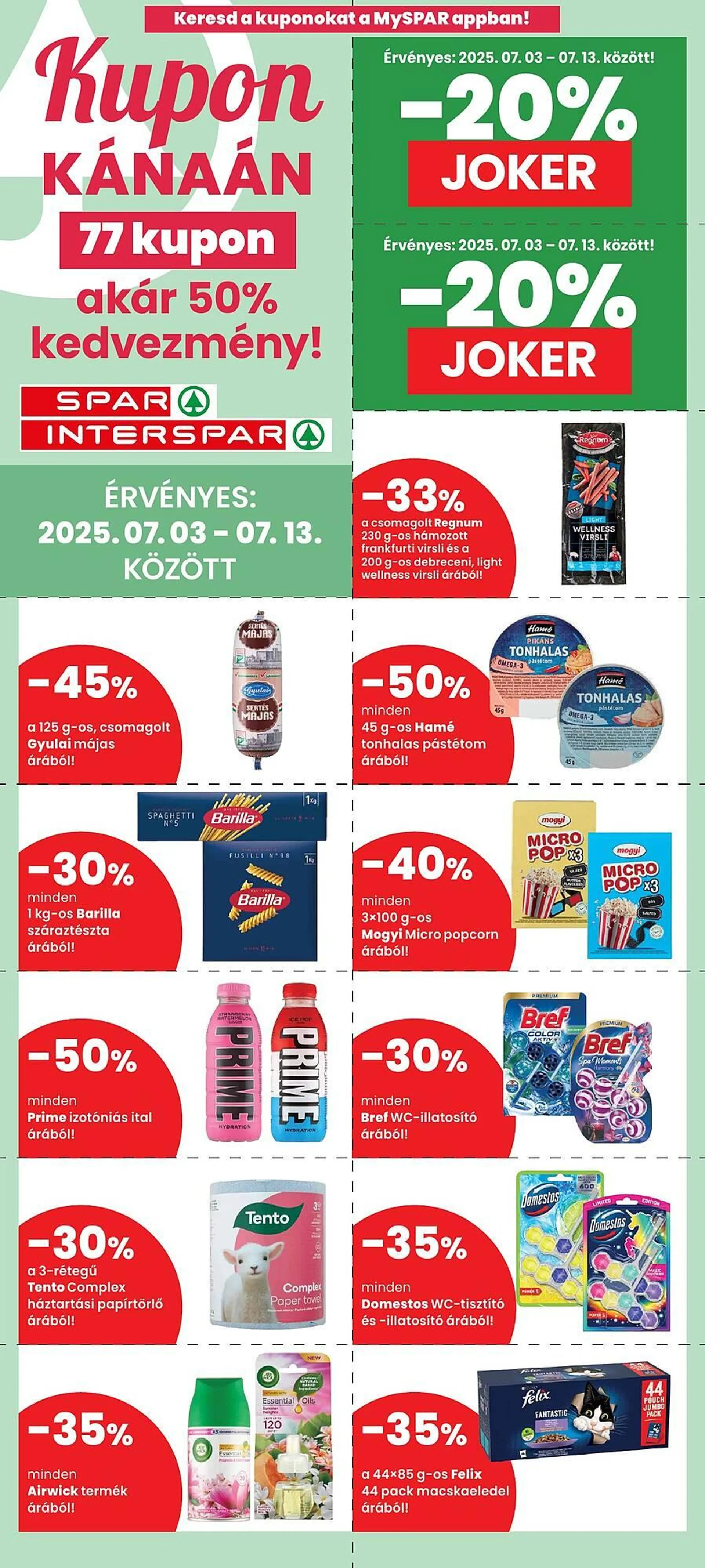 Katalógus Spar akciós újság július 3.-tól július 13.-ig 2025. - Oldal 1