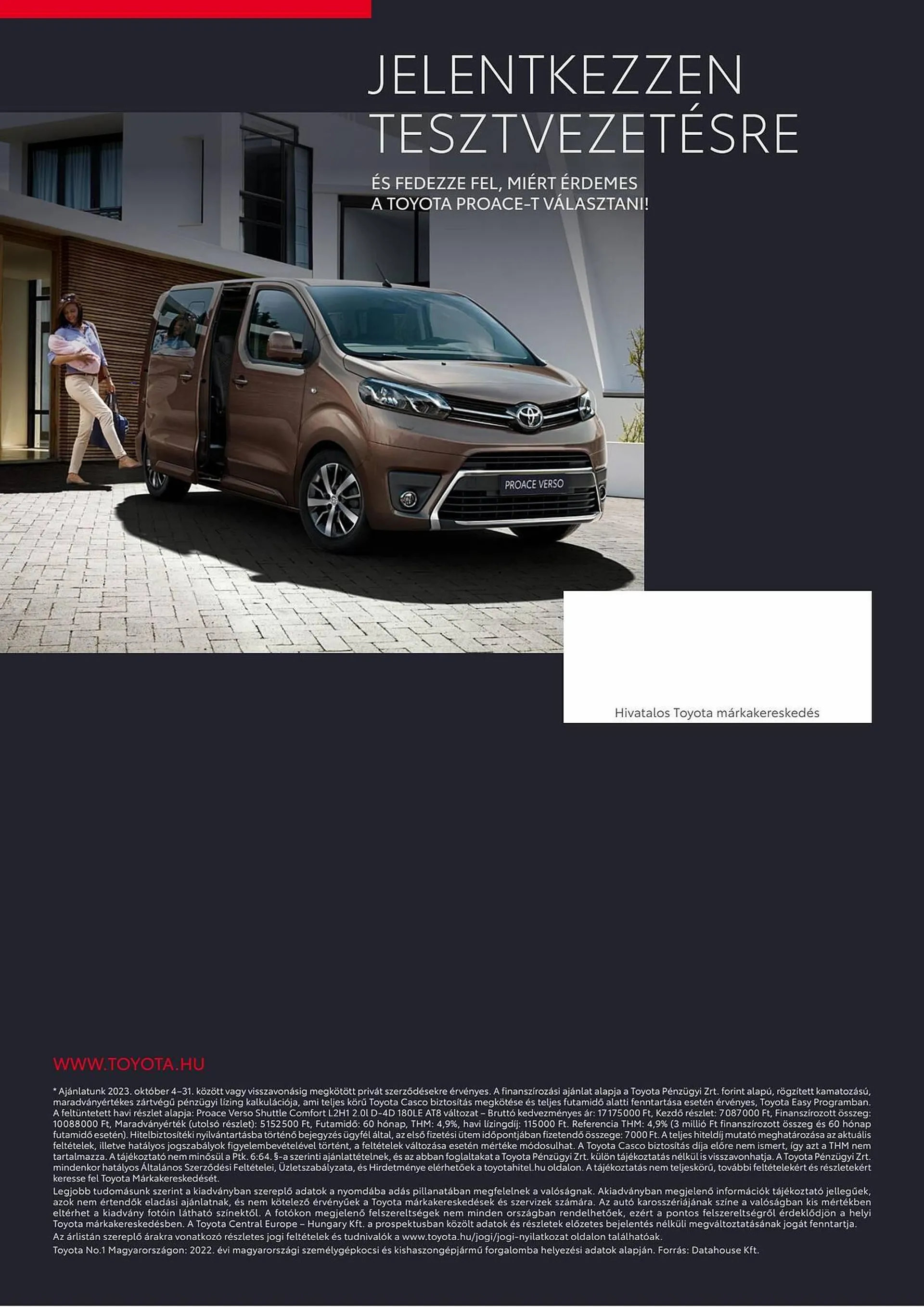 Katalógus Toyota PROACE VERSO akciós újság november 15.-tól november 15.-ig 2024. - Oldal 14