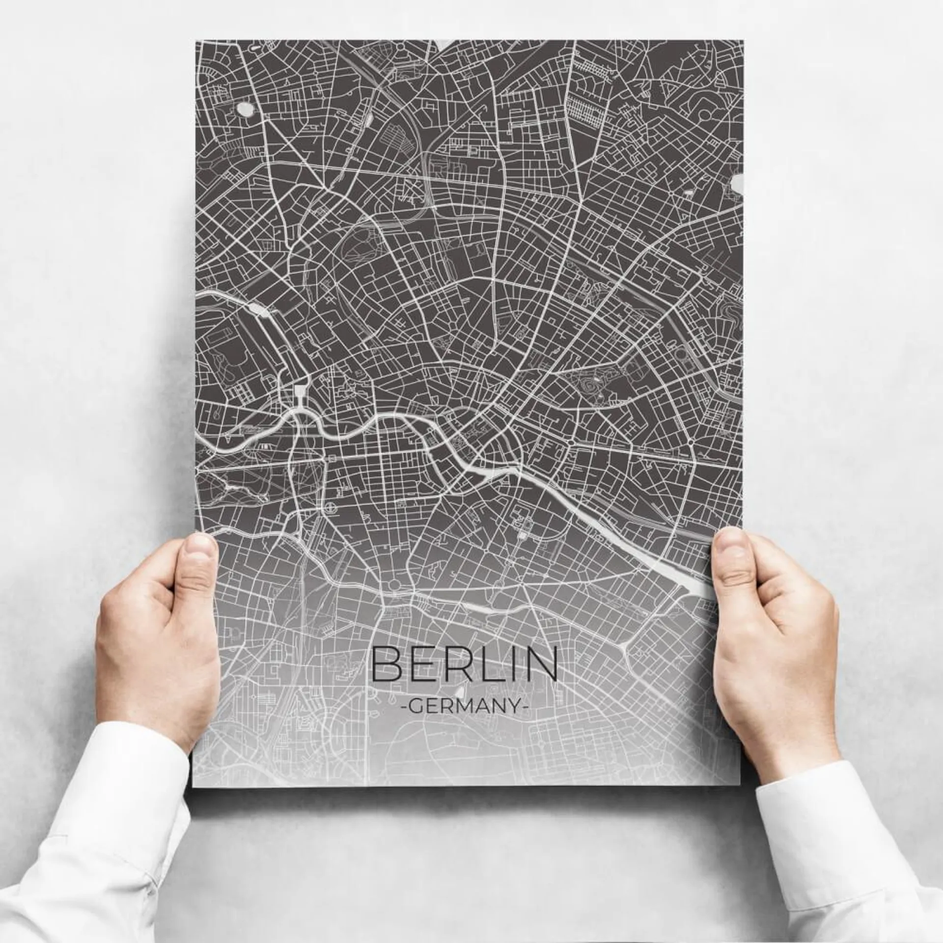 Fali dekoráció - Map Of Berlin II