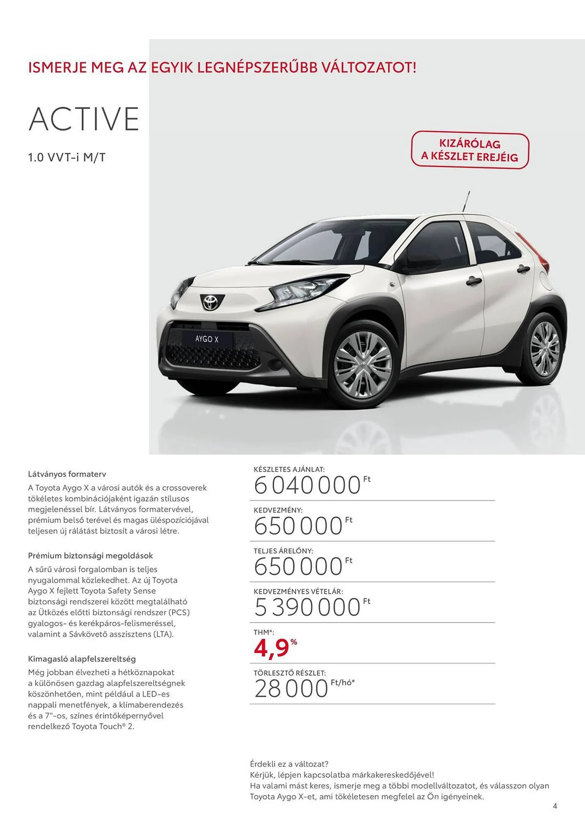 Katalógus Toyota AYGO X akciós újság november 15.-tól november 15.-ig 2024. - Oldal 4