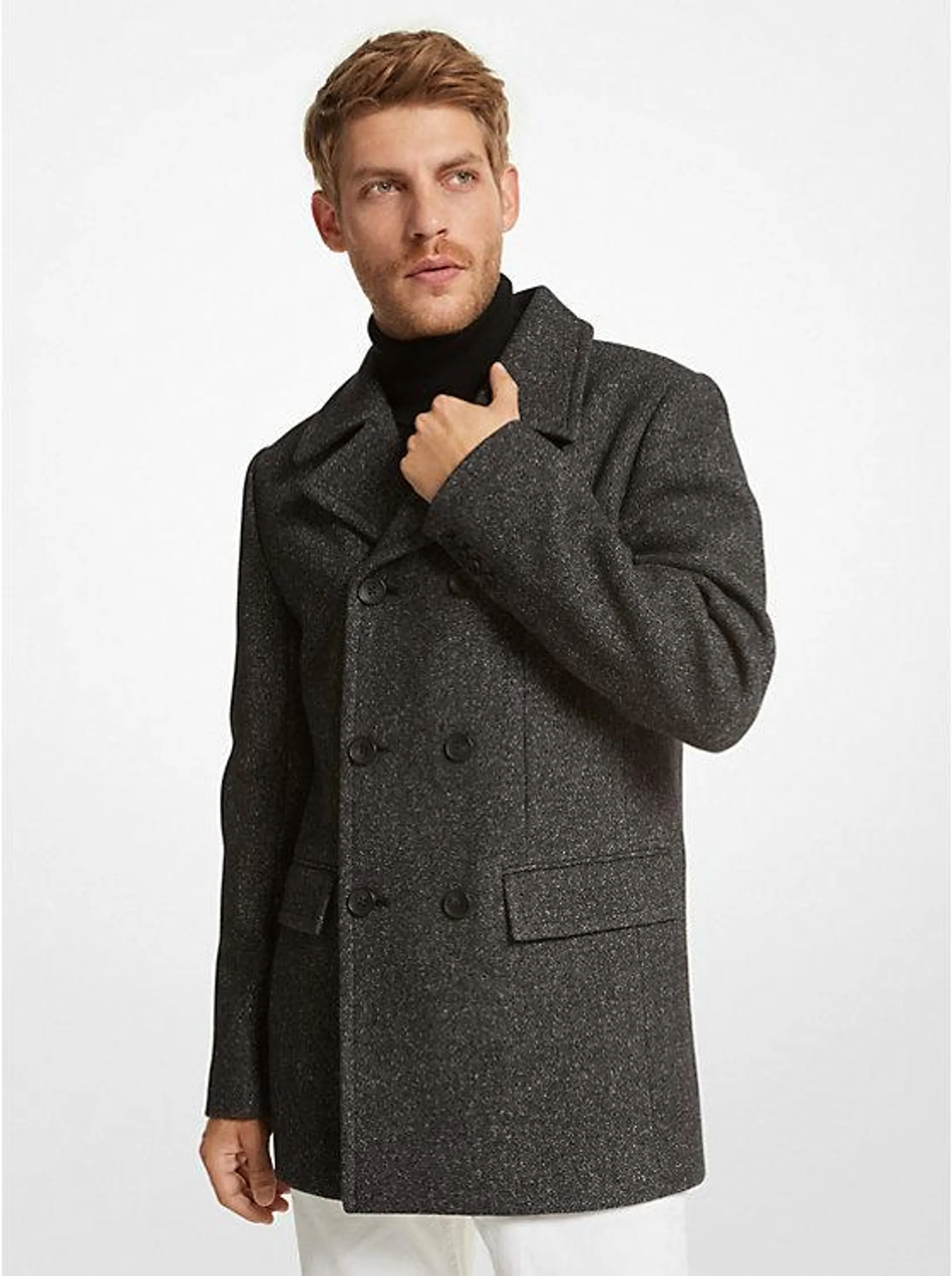 Donegal Wool Blend Coat