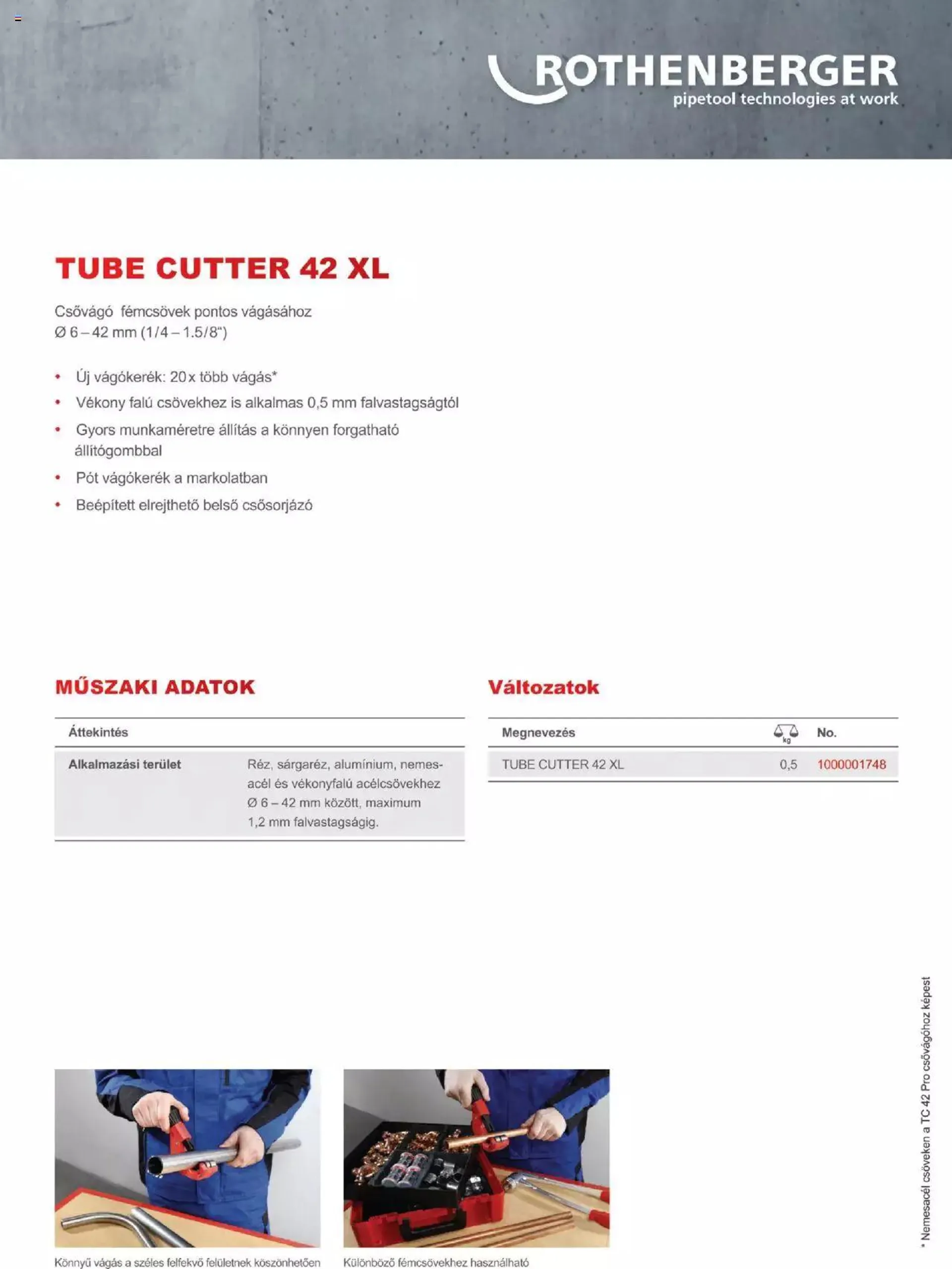 Rothenberger - Tube Cutter 42 Xl - 2