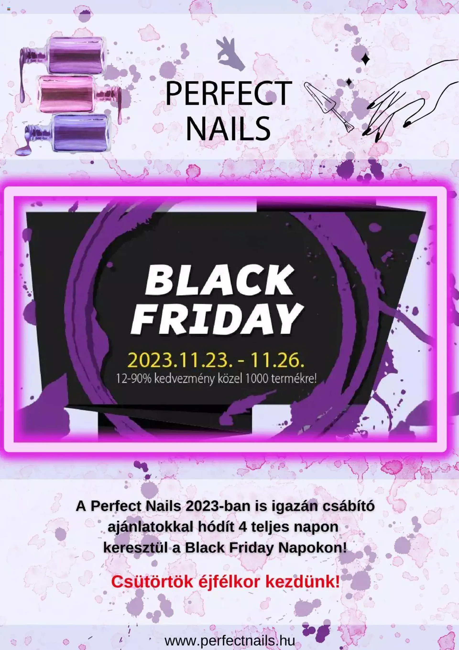 Perfect Nails - Black Friday értesítés