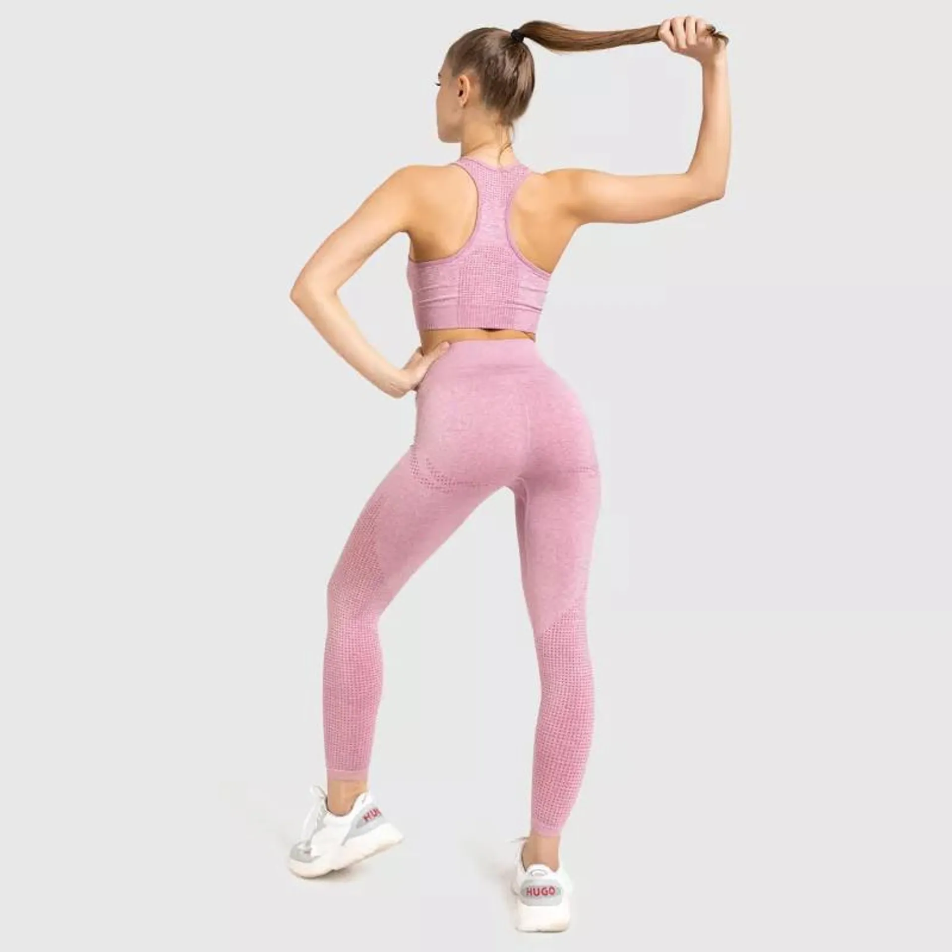 Varrás nélküli fitness szett Iron Aesthetics Seamless Spots, rózsaszín