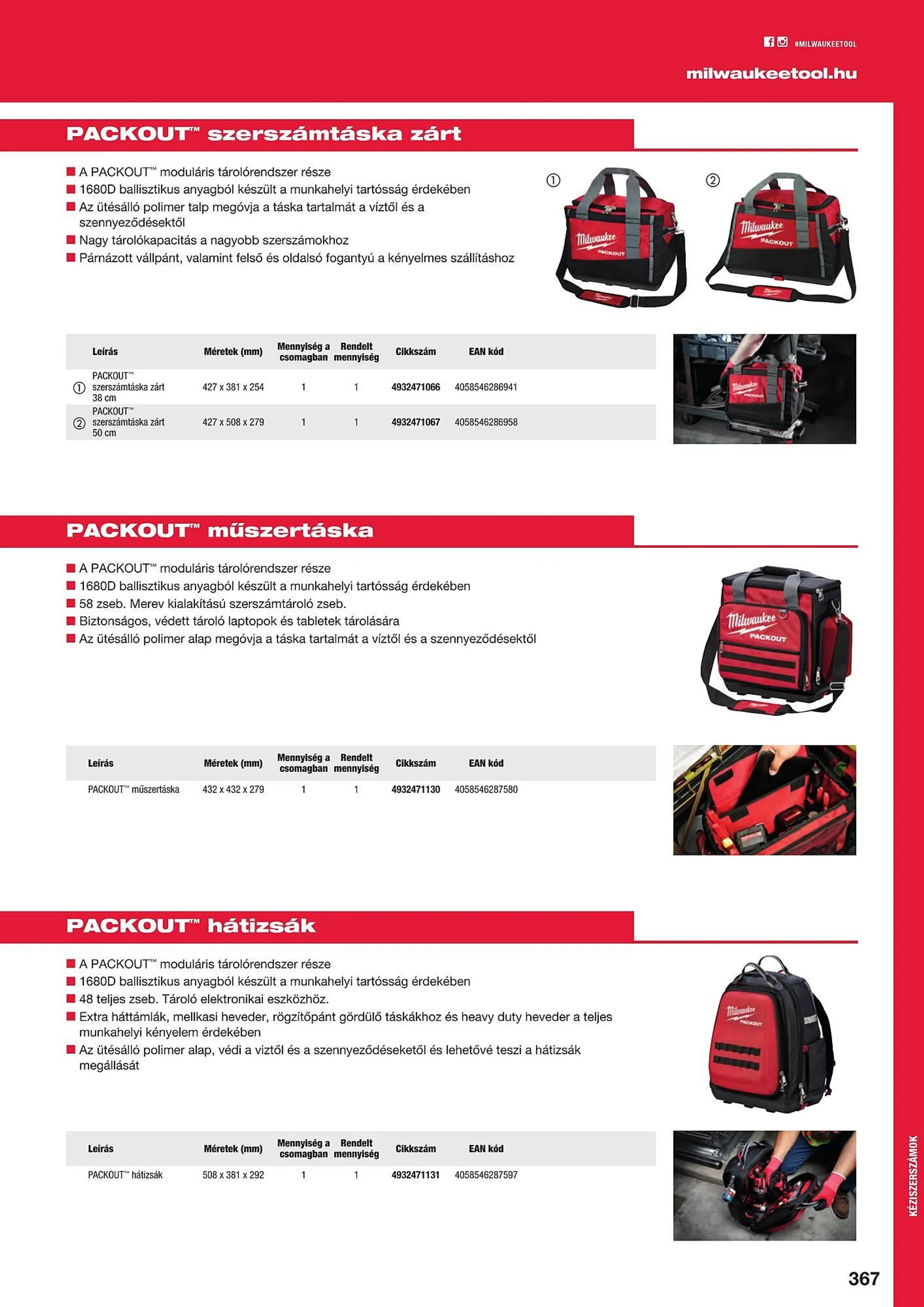 Katalógus Milwaukeetool akciós újság augusztus 14.-tól december 31.-ig 2024. - Oldal 367
