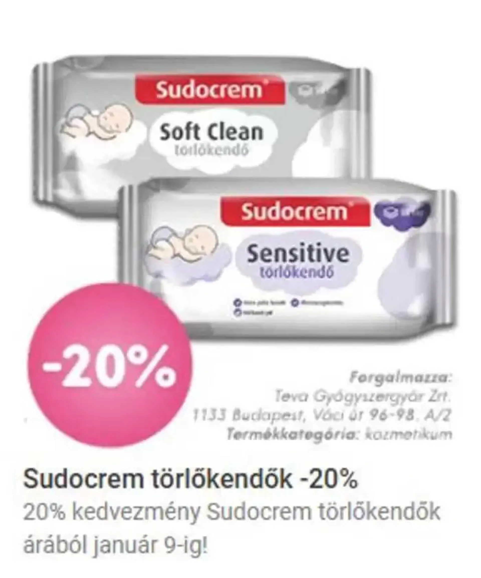 Sudocrem törlőkendők -20% - 1