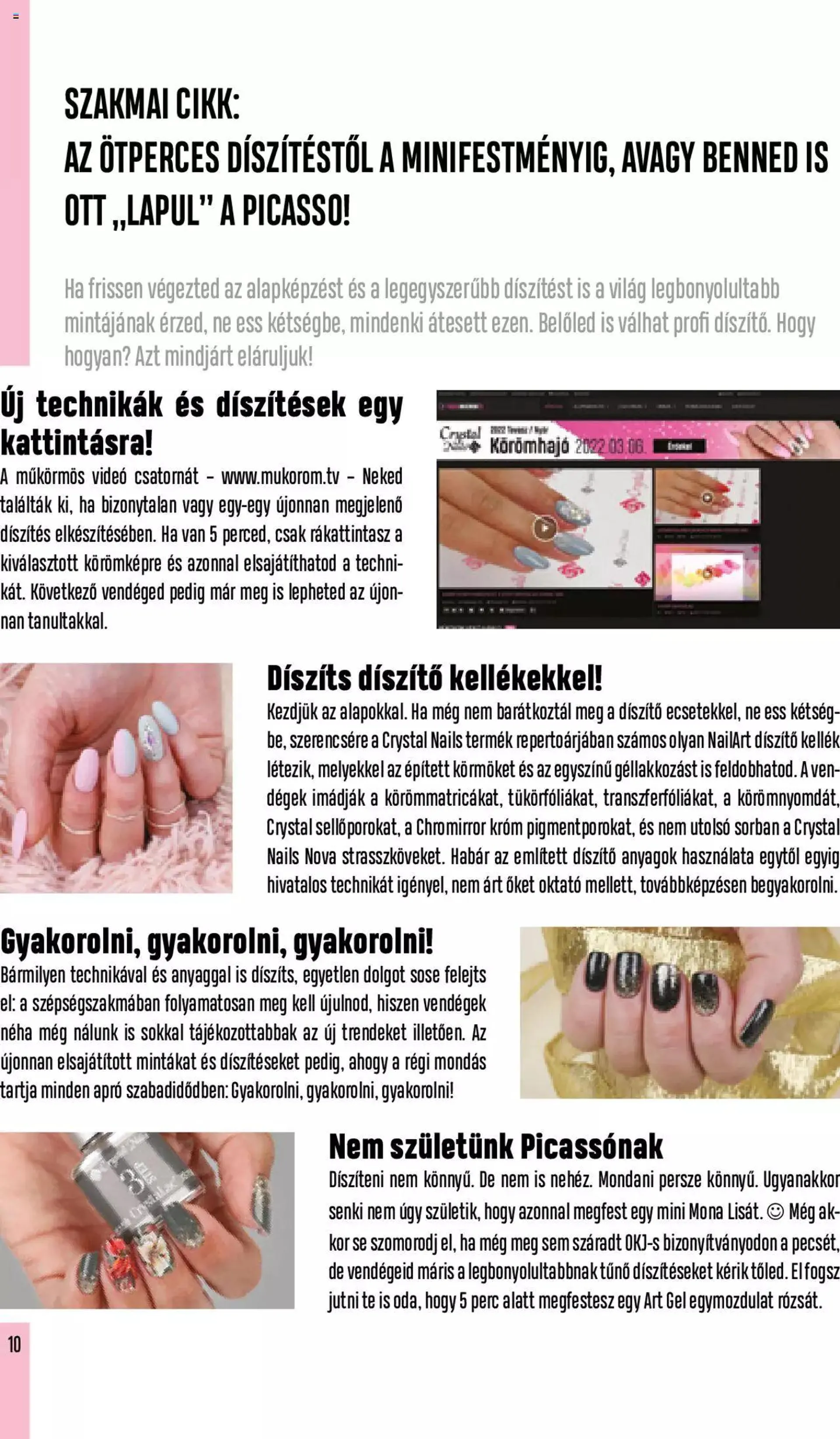 Katalógus Crystal Nails - Tavasz oktatási kézikönyv március 6.-tól december 31.-ig 2023. - Oldal 10