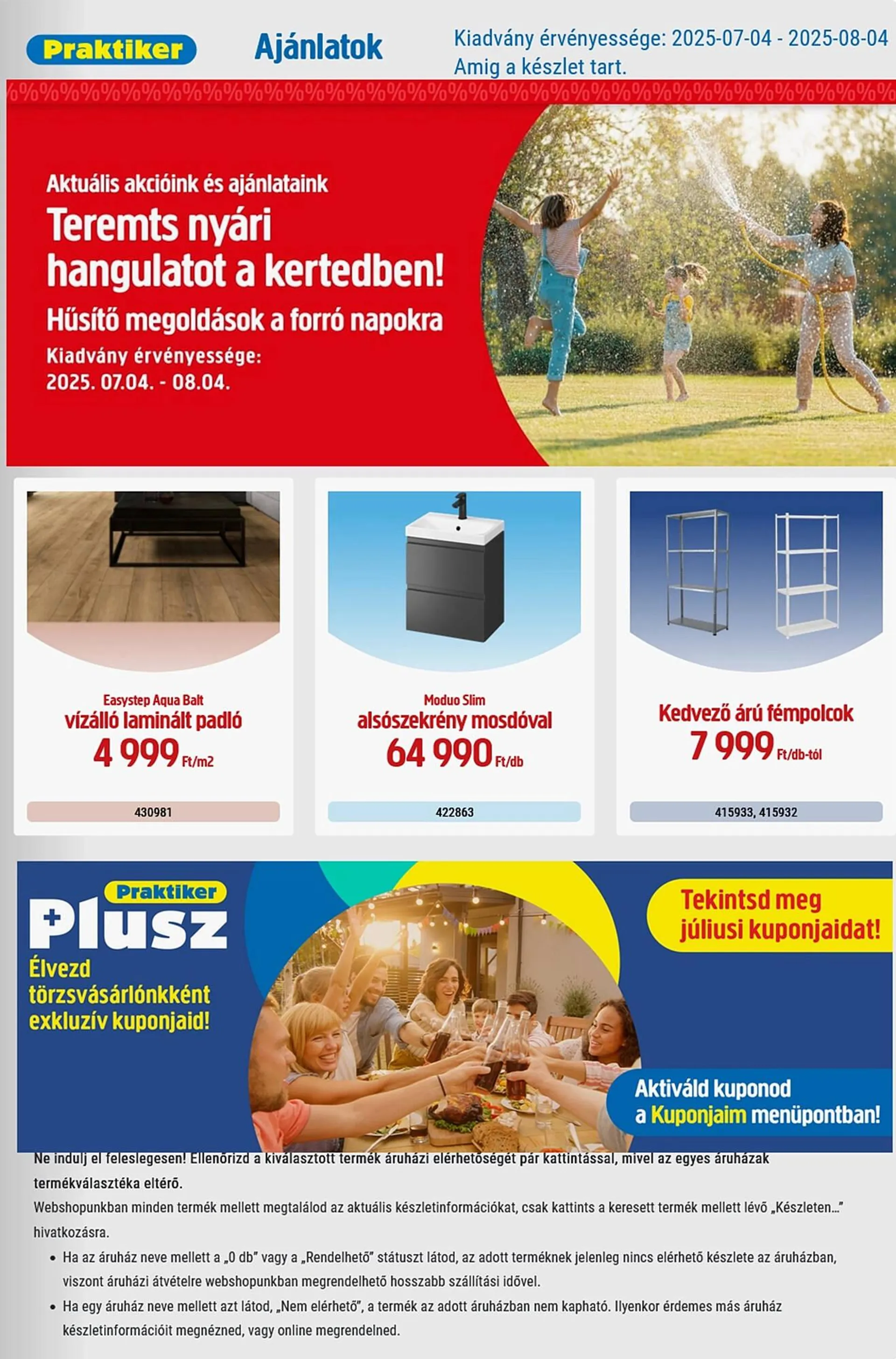 Katalógus Praktiker akciós újság július 4.-tól augusztus 4.-ig 2025. - Oldal 1