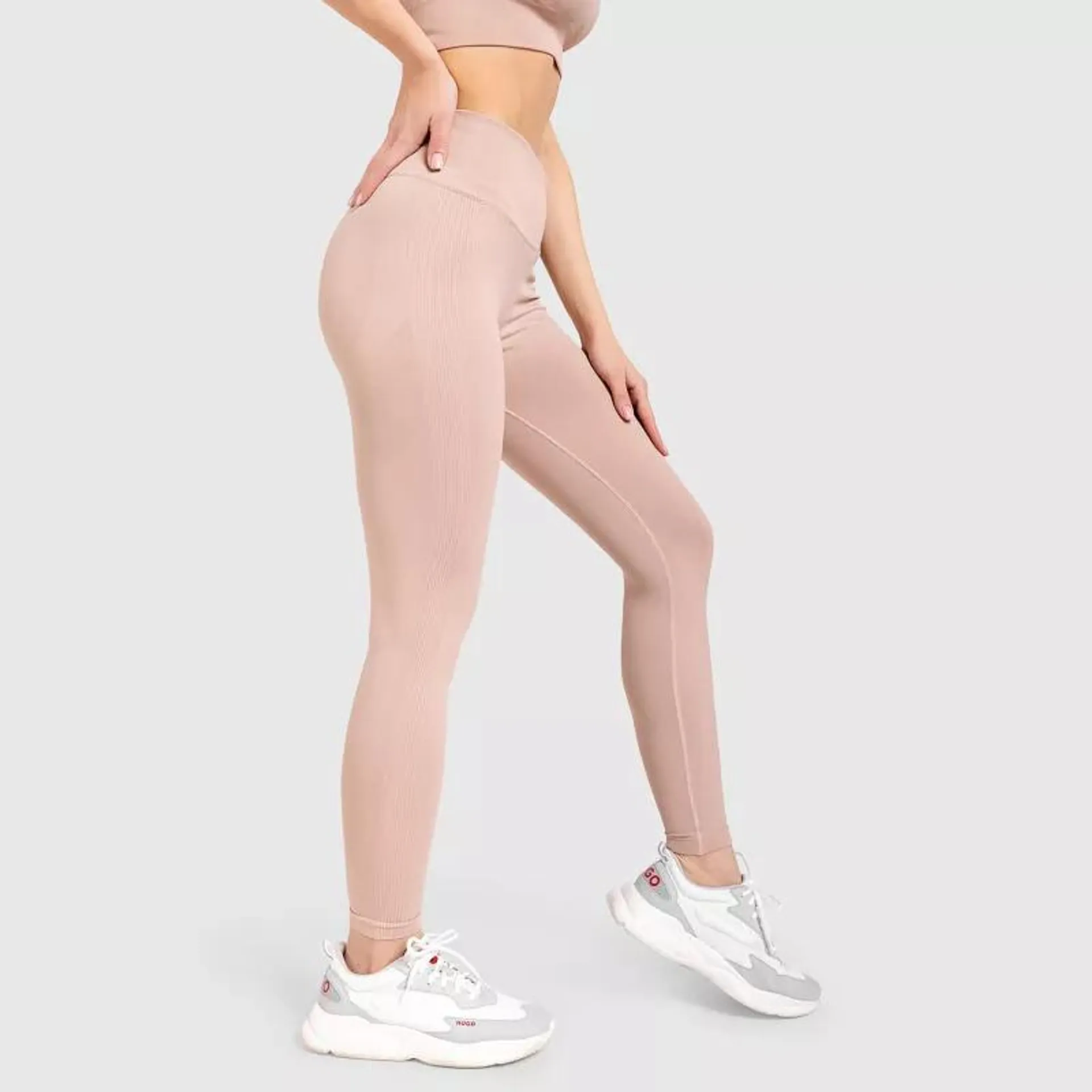 Varrás nélküli leggings Iron Aesthetics Seamless Butt, rózsaszín