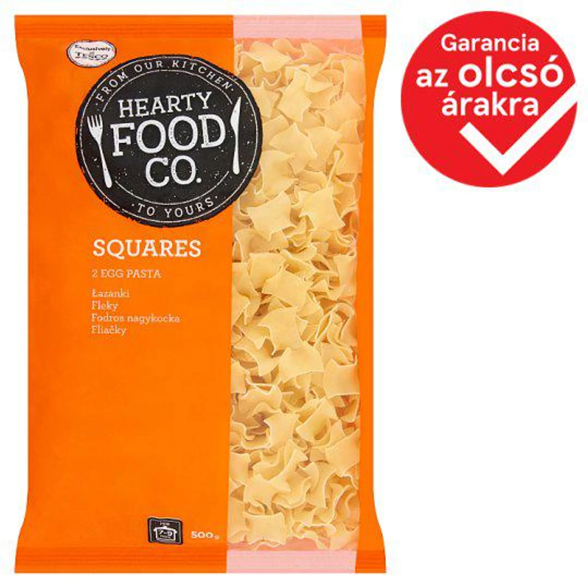 Hearty Food Co. fodros nagykocka 2 tojásos száraztészta 500 g