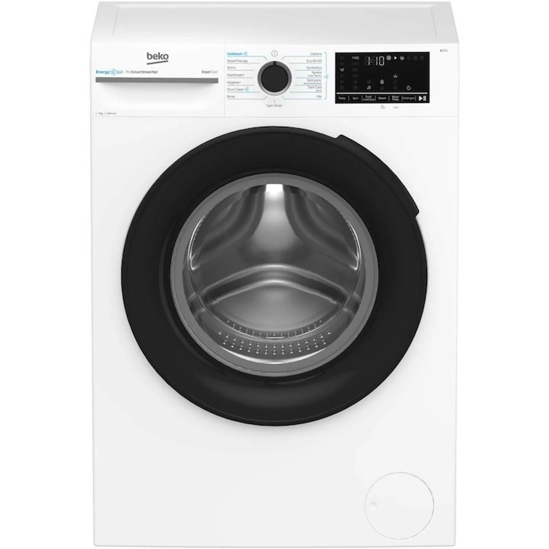 Beko mosógép BM3WFSU47415WB, 7 kg, 1400 ford., A energiaosztály, Motor ProSmart Inverter, SteamCure, AddXtra, EnergySpin, Coldwash, Fehér