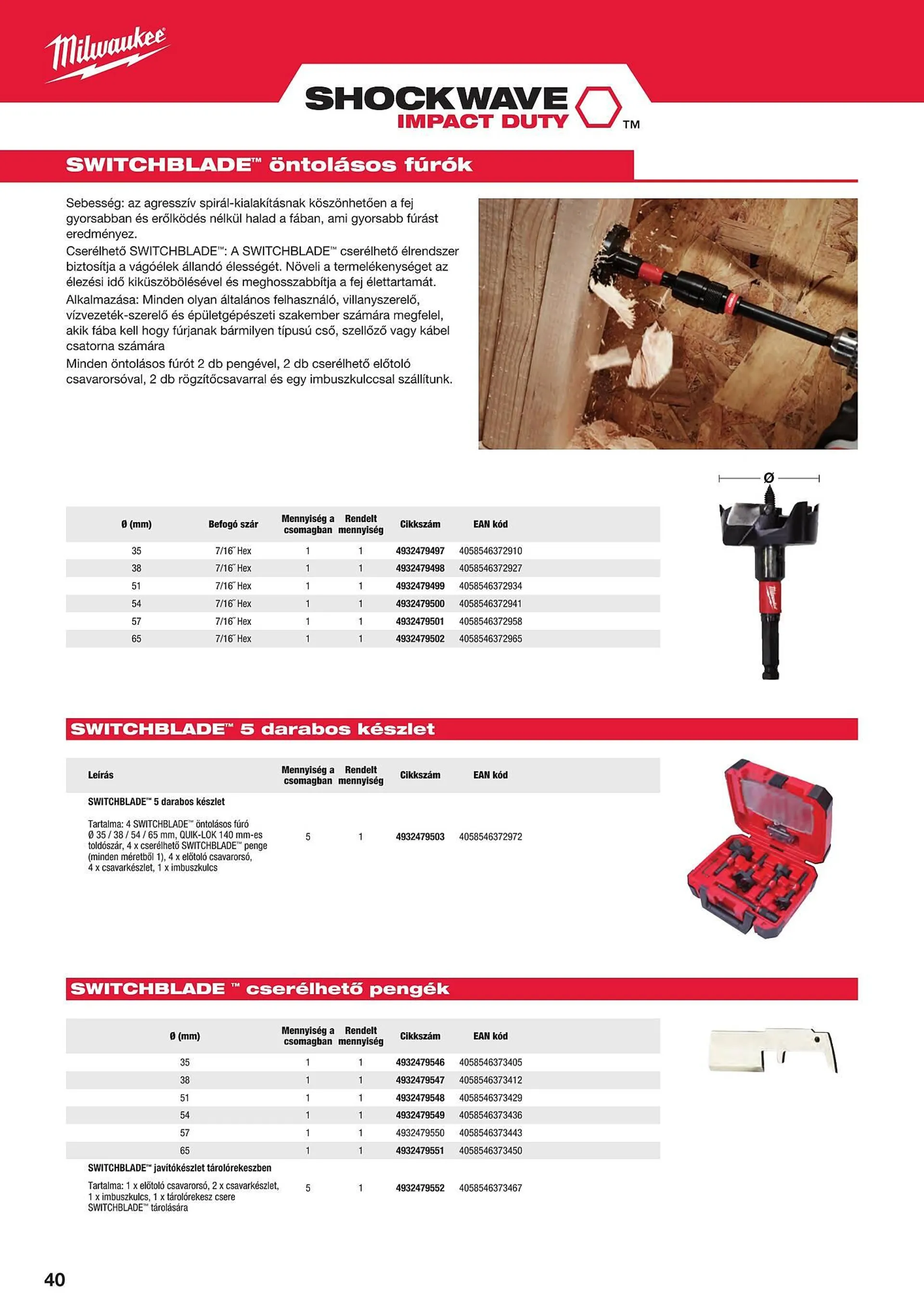 Katalógus Milwaukeetool akciós újság augusztus 14.-tól december 31.-ig 2024. - Oldal 40