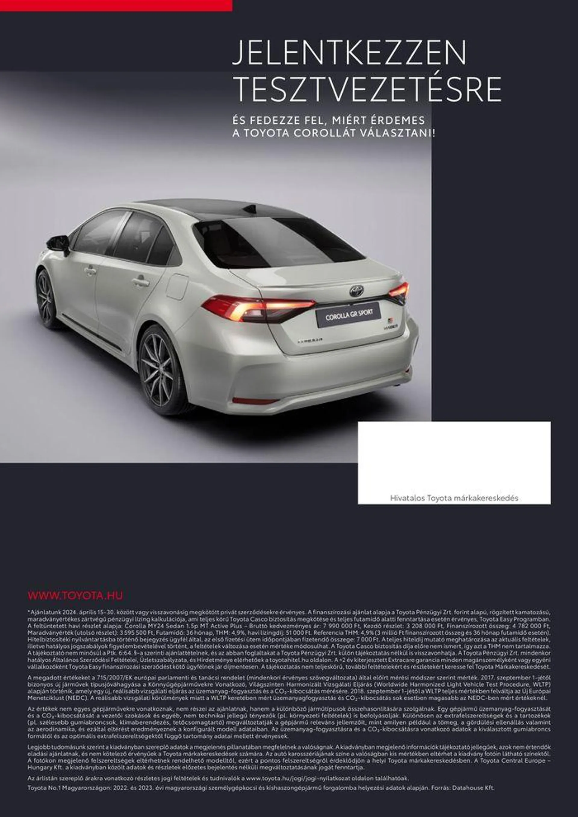 Katalógus Toyota Corolla Sedan 2024 április 19.-tól április 19.-ig 2025. - Oldal 13