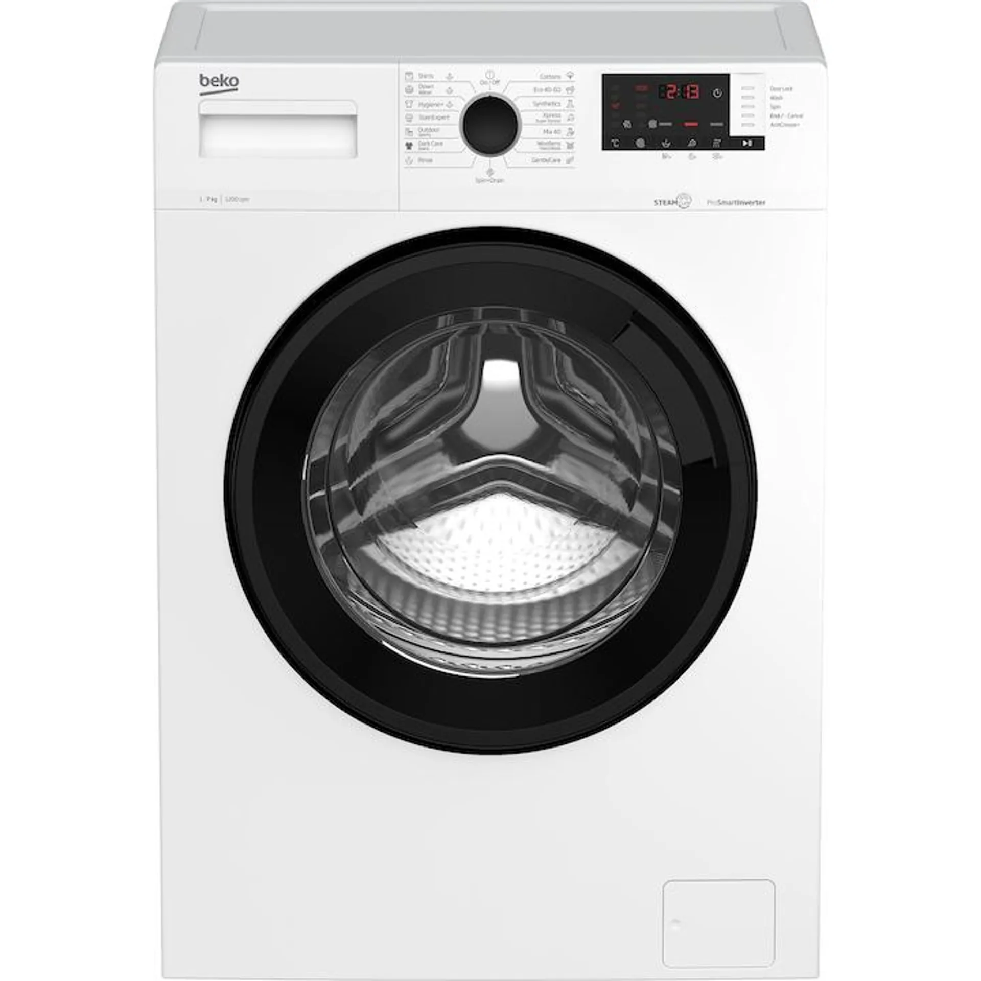 Beko WUE7612XBWS elöltöltős mosógép, 1200 ford./perc, 7 kg, A energiaosztály, Fehér