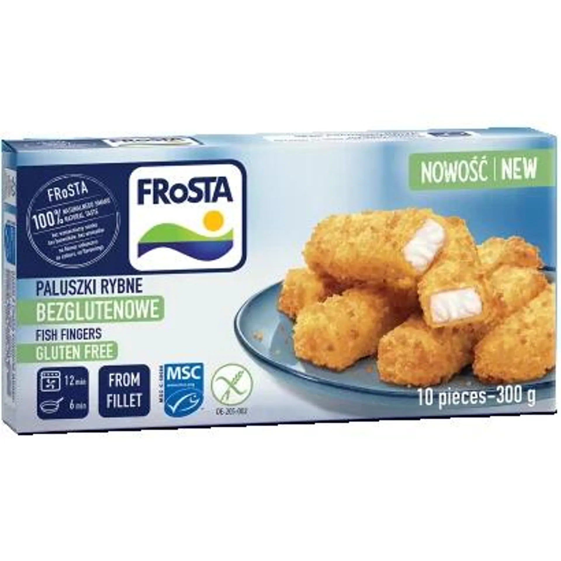 MSC FRoSTA gluten free fish fingers 300g