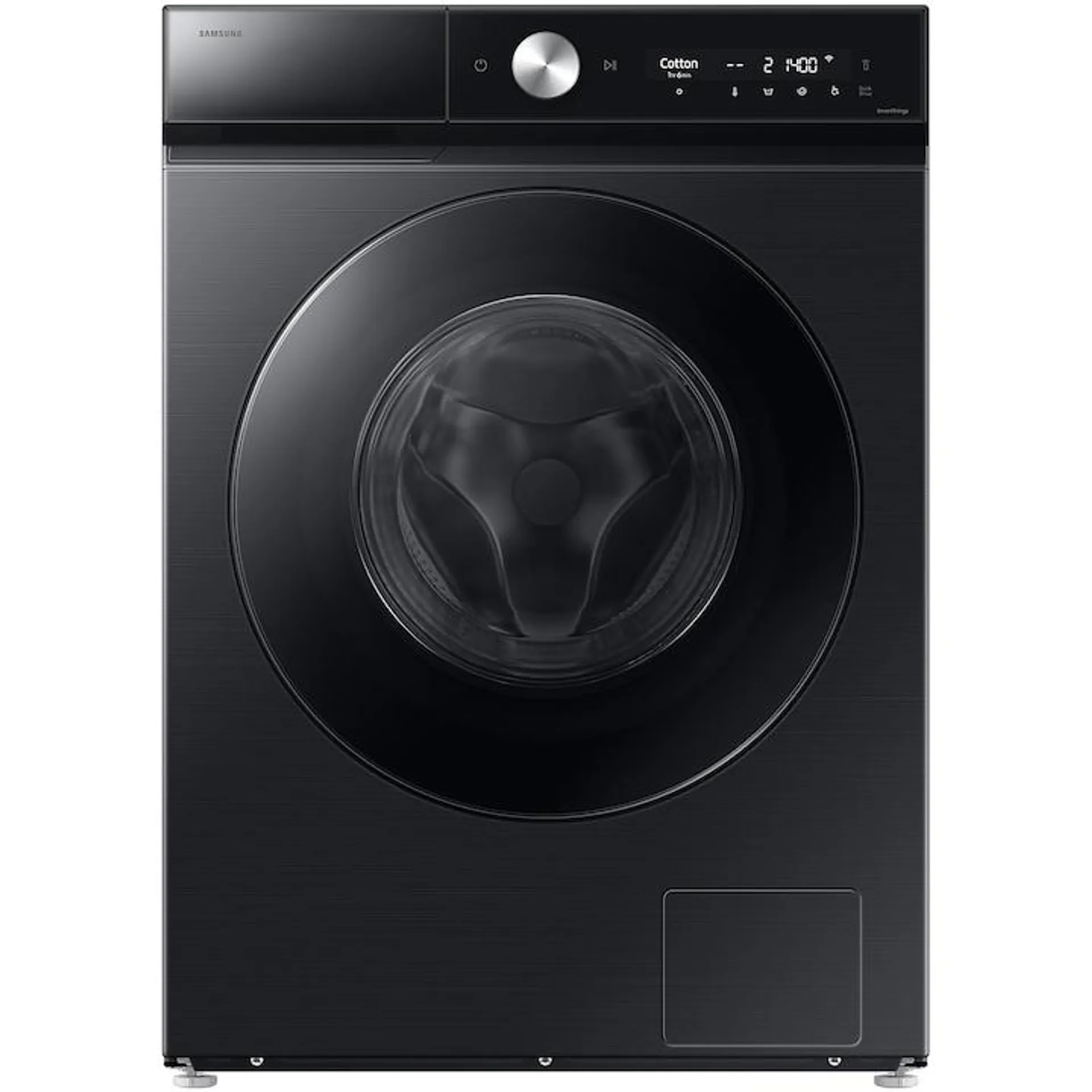 Samsung Bespoke AI WD11DB8B85GBU4, Mosógép szárítóval, Mosás 11 kg, Szárítás 6 kg, 1400 RPM, D energiaosztály, AI Wash, Automatikus adagolás, AI Ecobubble, AI Control, Quick Bubble 39 perc, WiFi, Fekete