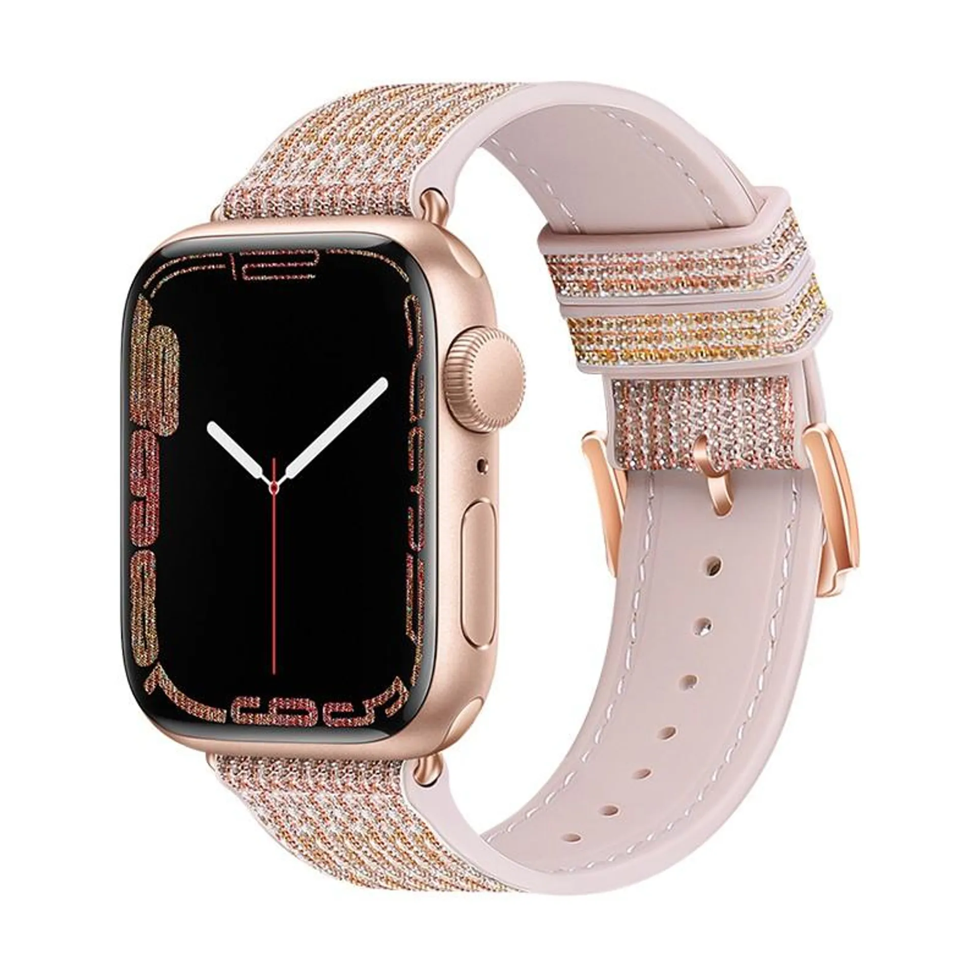 Apple Watch 38mm / Watch 40mm / Watch 41mm HOCO WA11 diamond okosóra szíj piros