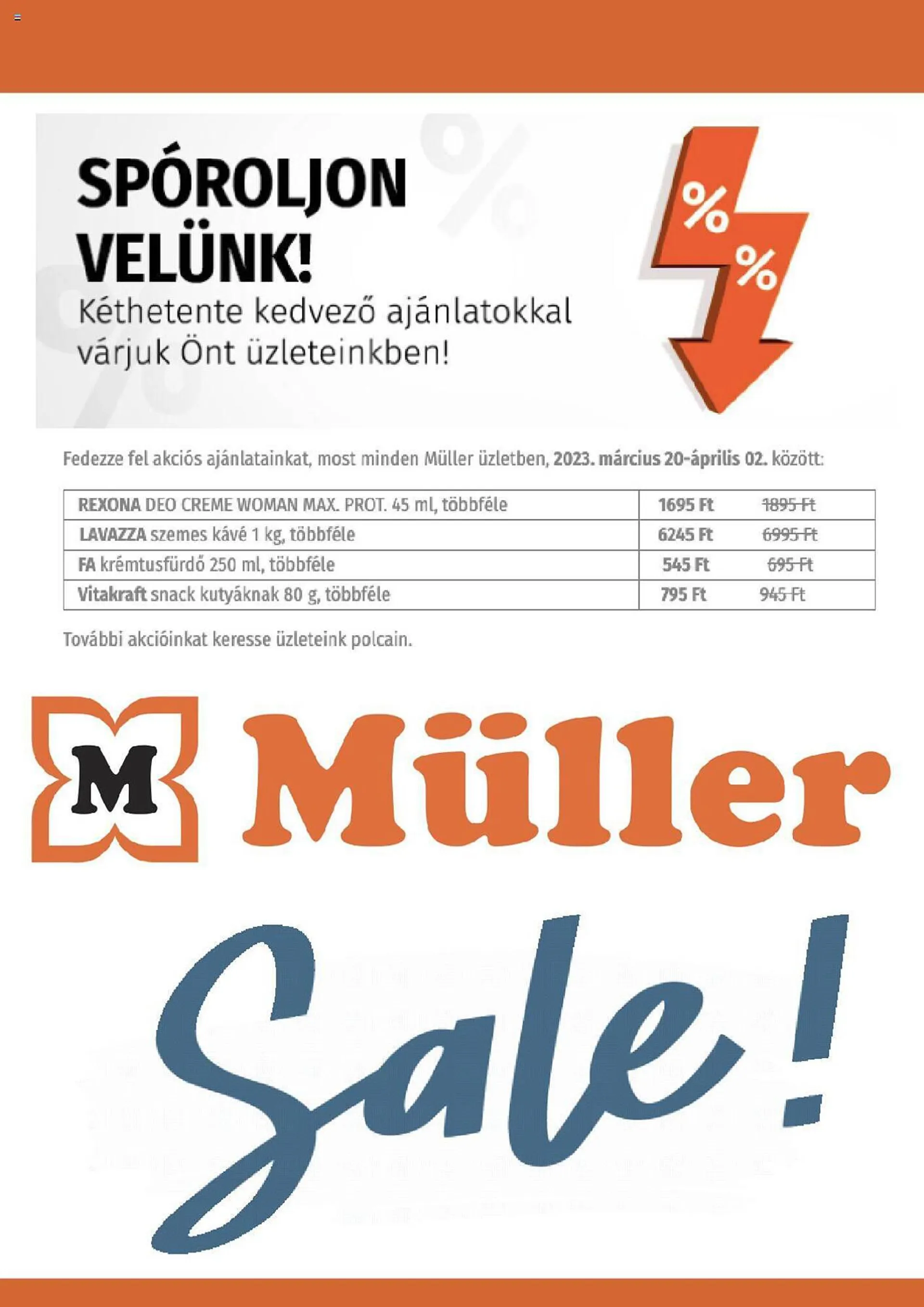 Müller akciós újság - 2