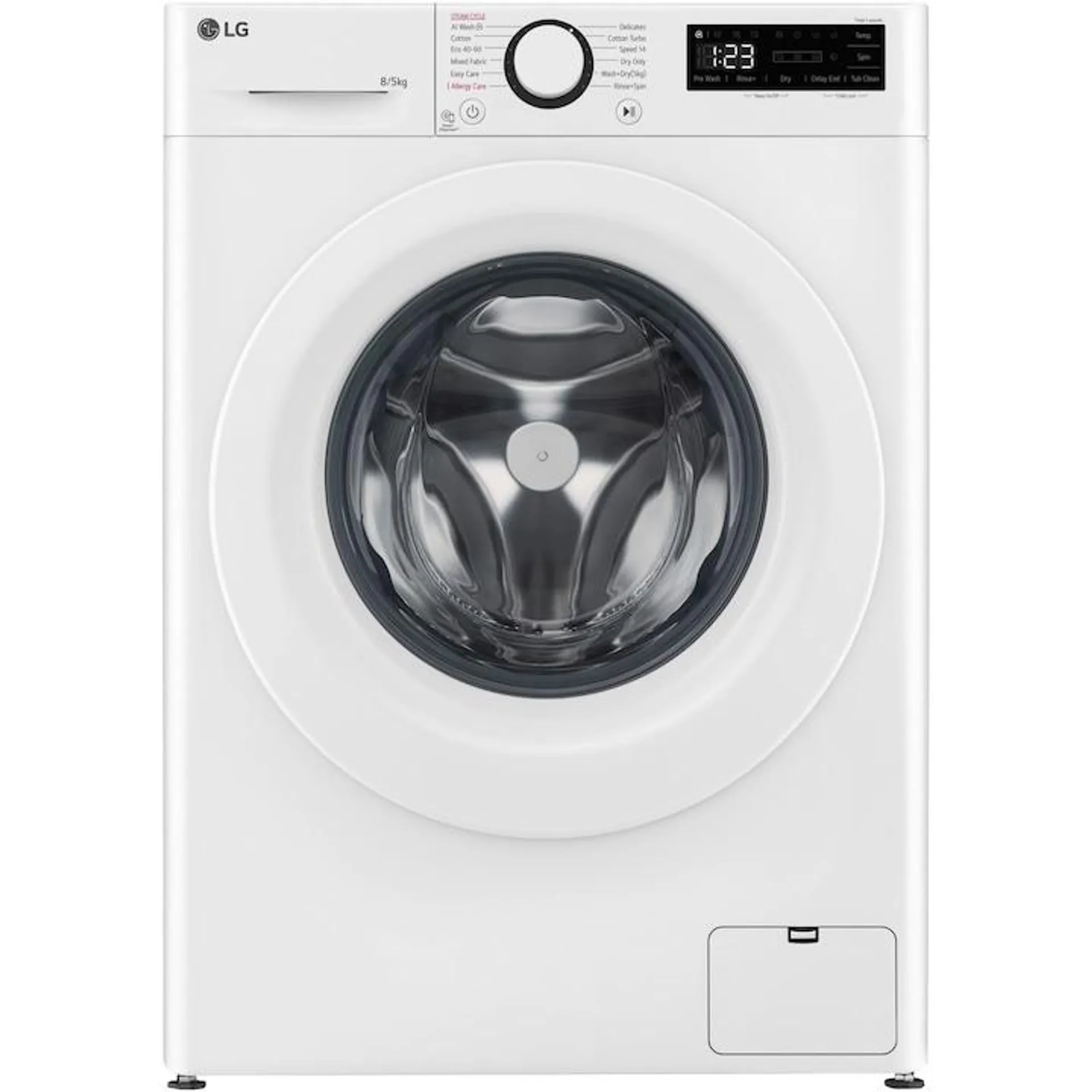 LG F2DR508SWW, Mosógép szárítógéppel, 8 kg Mosás, 5 kg Szárítás, 1200 ford./perc, Közvetlen hajtású motor, B energiaosztály, fehér