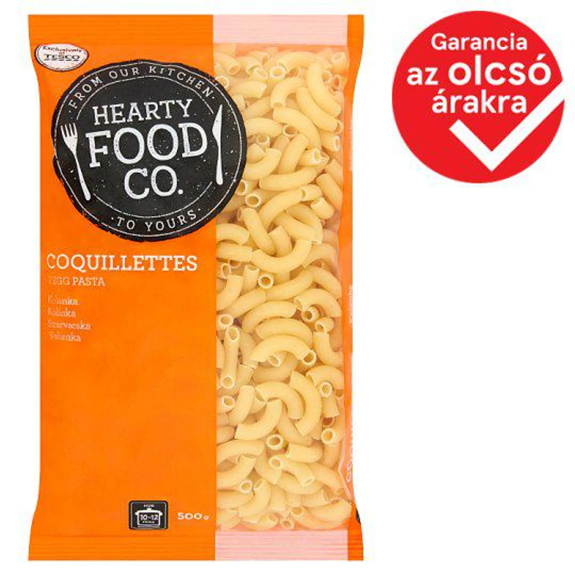 Hearty Food Co. szarvacska 2 tojásos száraztészta 500 g