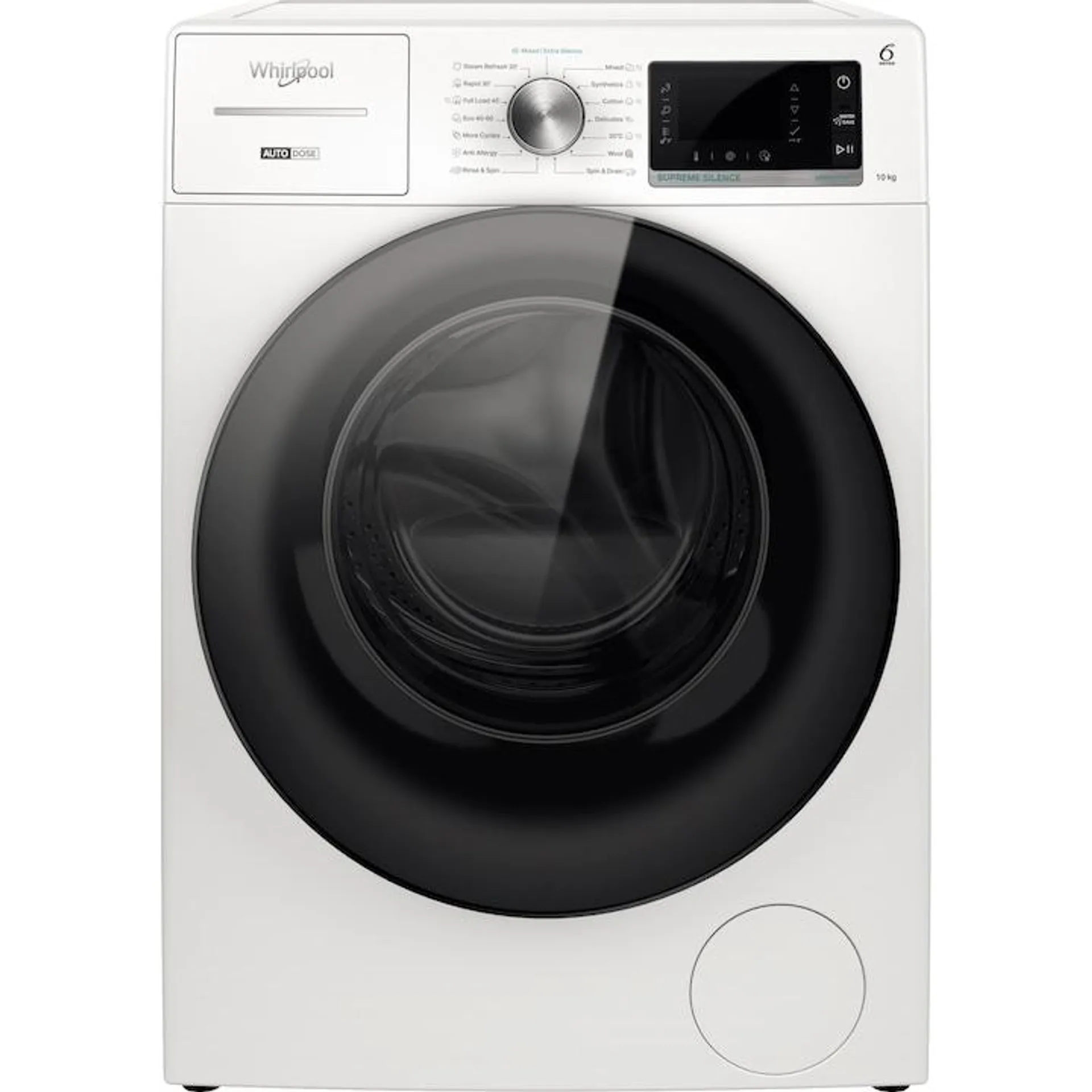 Whirlpool W8 W046WB EE Elöltöltős mosógép, 10kg, 1400 ford/perc, 6. Érzék technológia, A energiaosztály, fehér