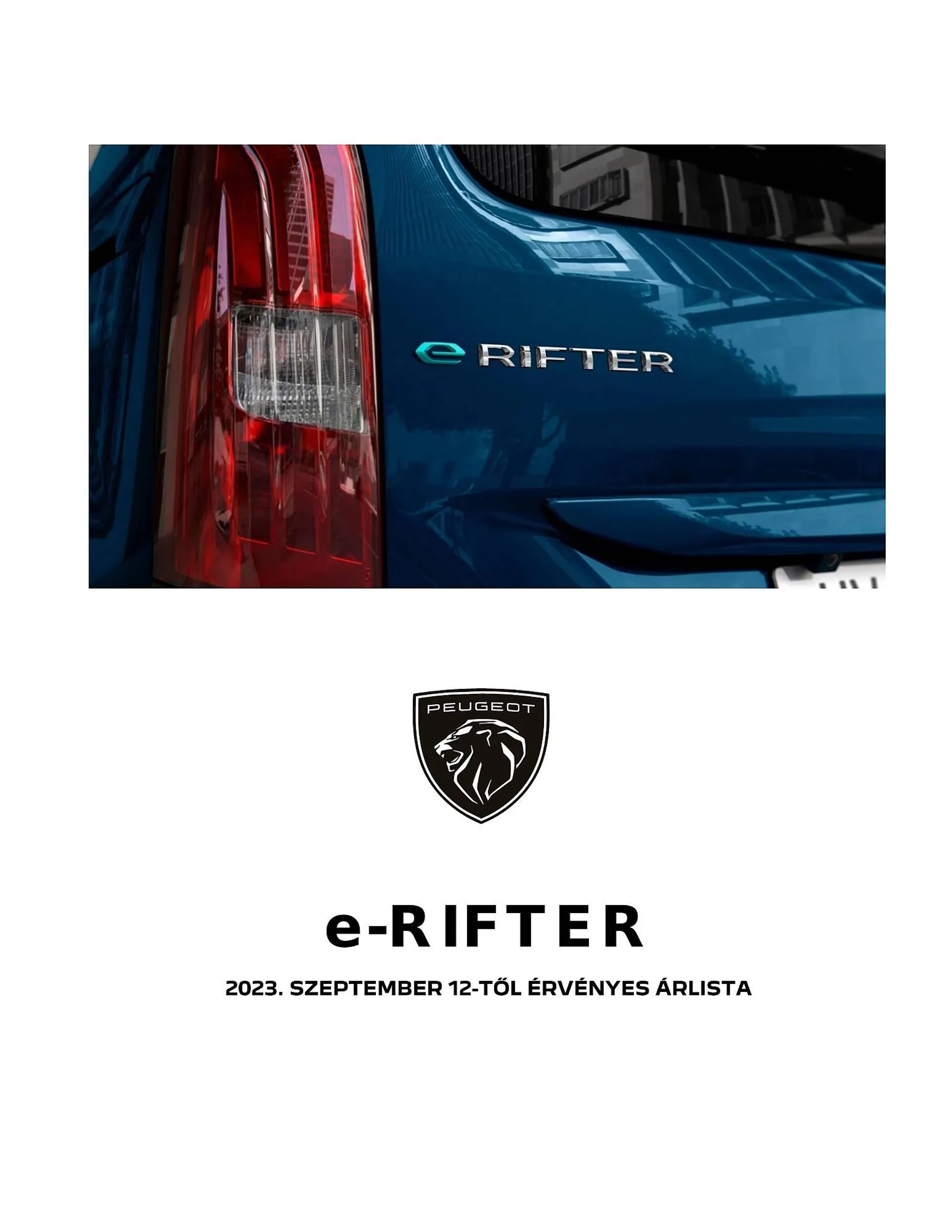Peugeot e-Rifter akciós újság - február 6. június 30. 2024.