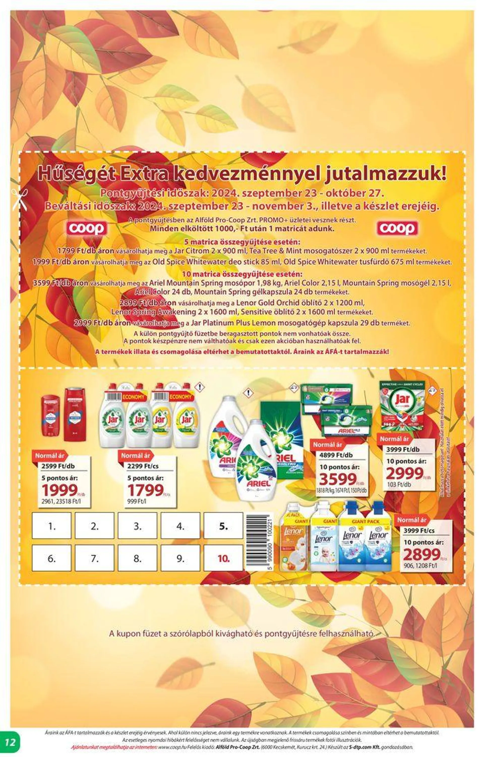 Katalógus Coop regionális szórólap szeptember 5. hét - Alföld szeptember 26.-tól október 2.-ig 2024. - Oldal 12